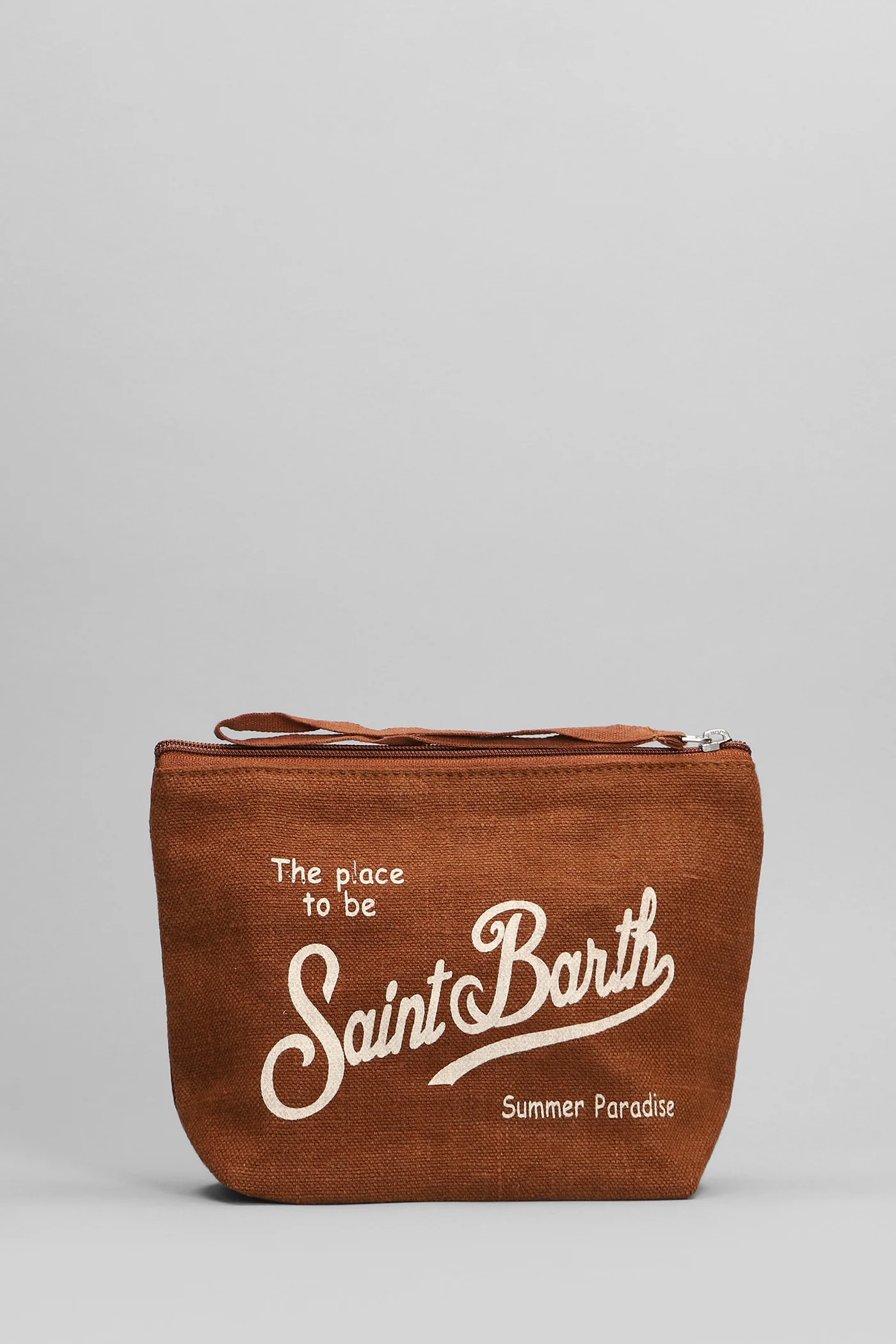 Aline linen Clutch in brown linen - Image 3