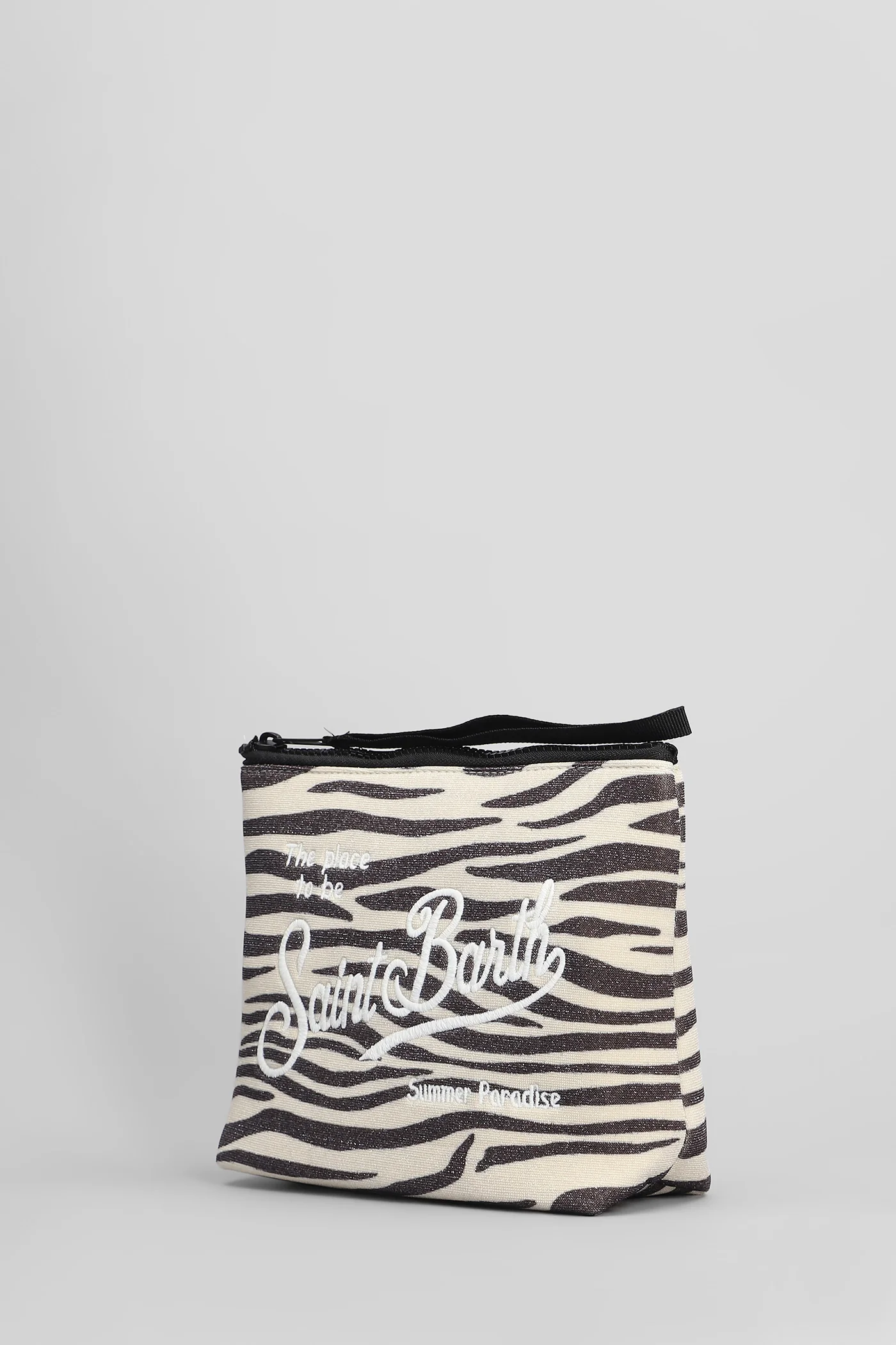 Aline lurex Clutch in beige polyester - Image 2