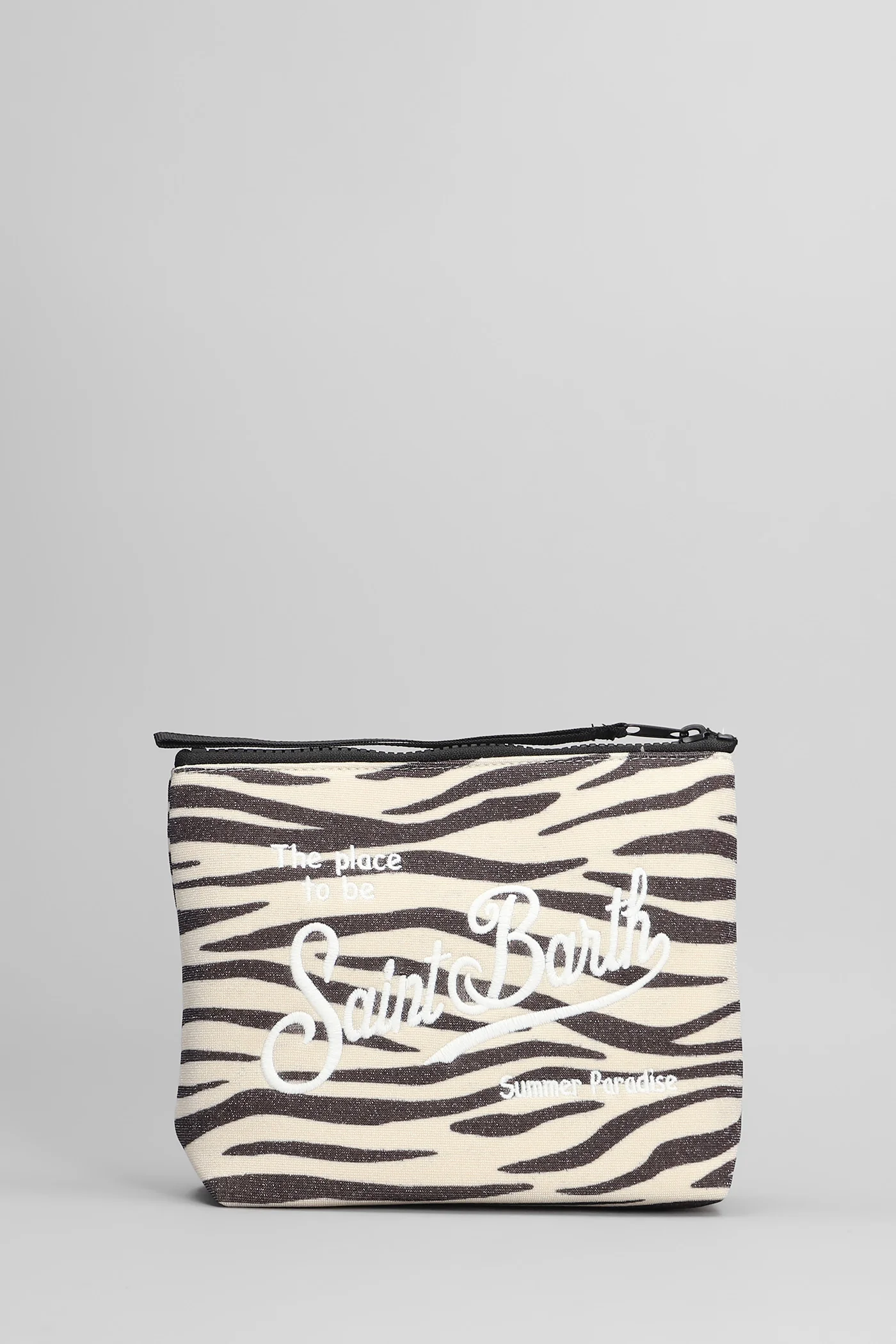 Aline lurex Clutch in beige polyester - Image 3