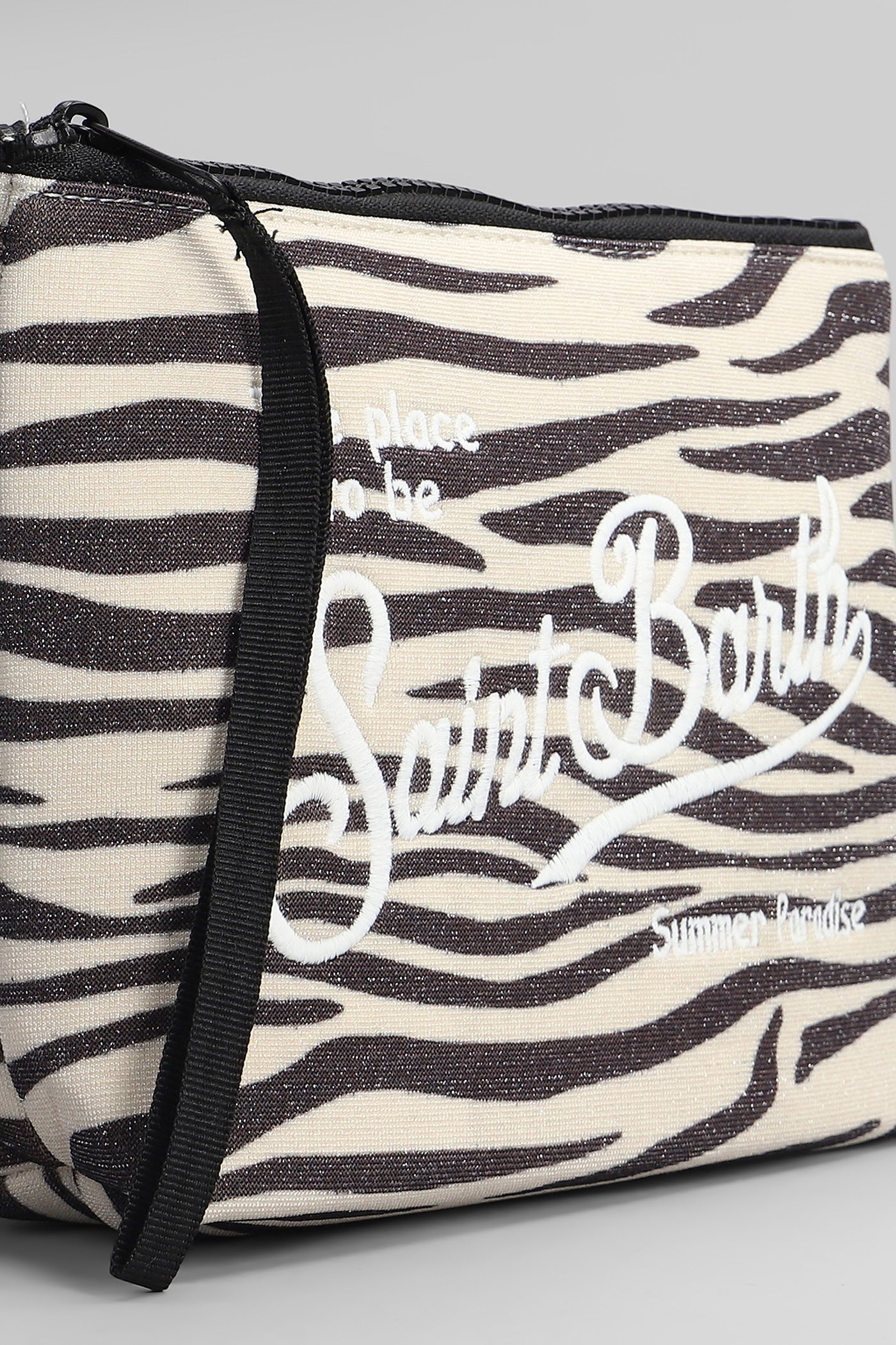 Aline lurex Clutch in beige polyester - Image 4