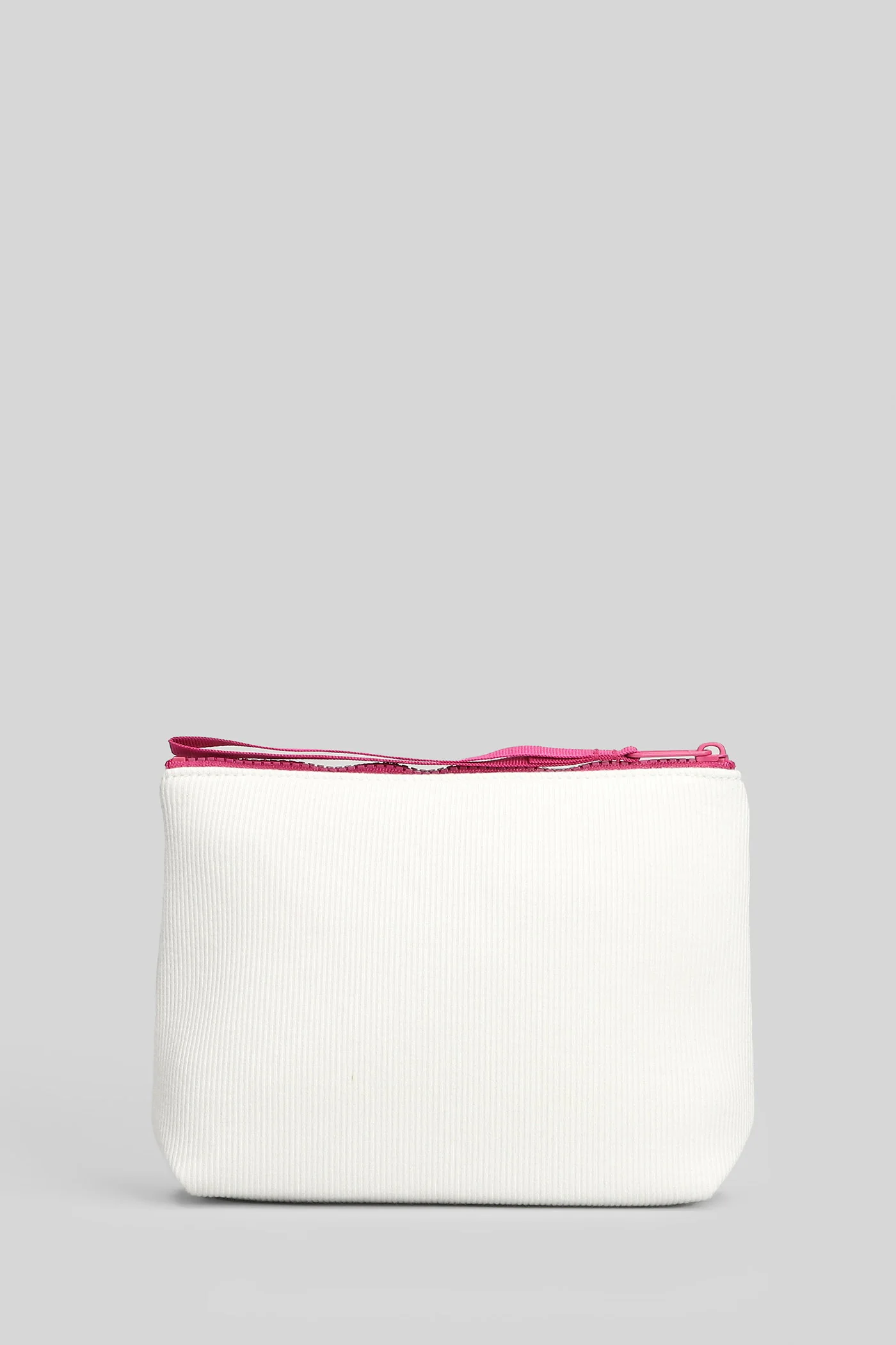 Aline Rib Clutch in white fabric - Image 3