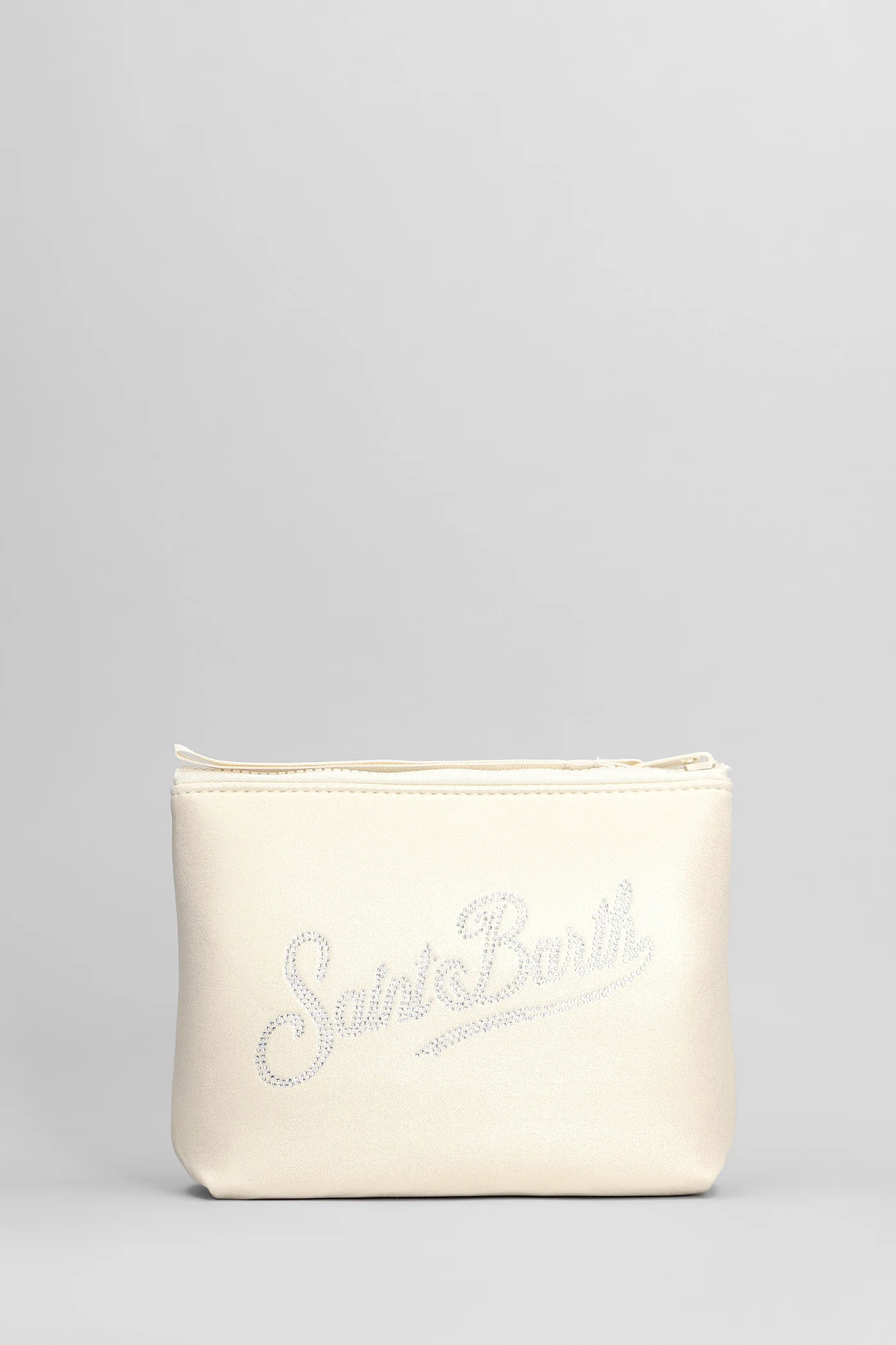 Aline shiny Clutch in beige polyester - Image 3