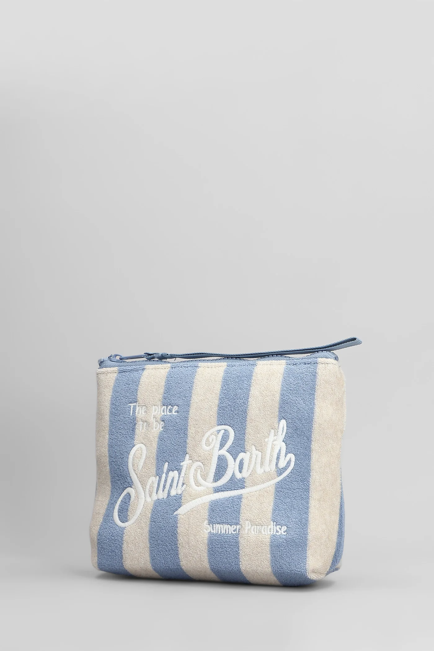Aline sponge Clutch in blue cotton - Image 2