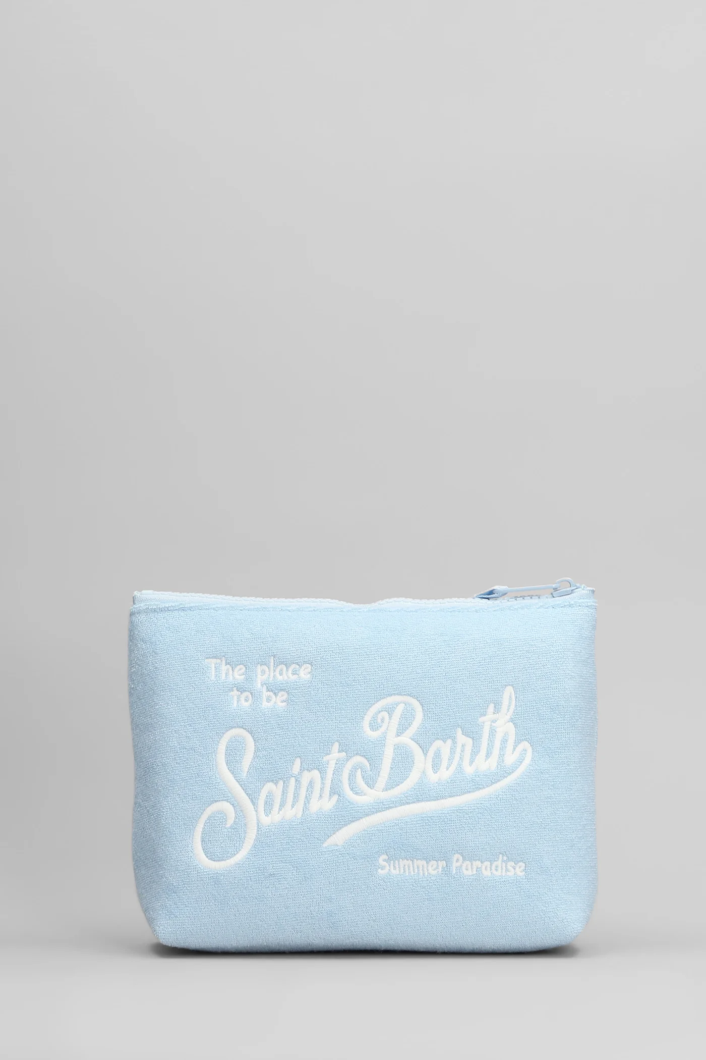 Aline sponge Clutch in cyan polyester - Image 3