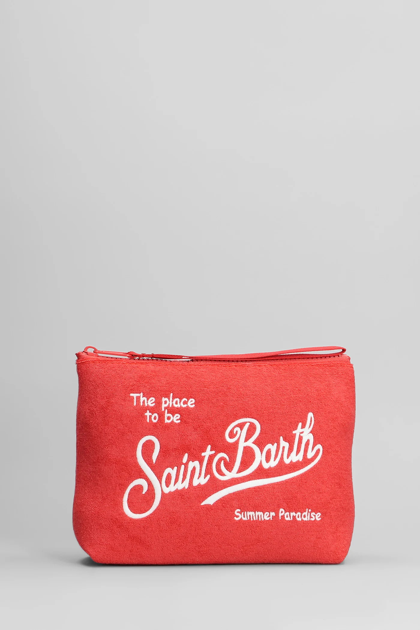 Aline sponge Clutch in red polyester