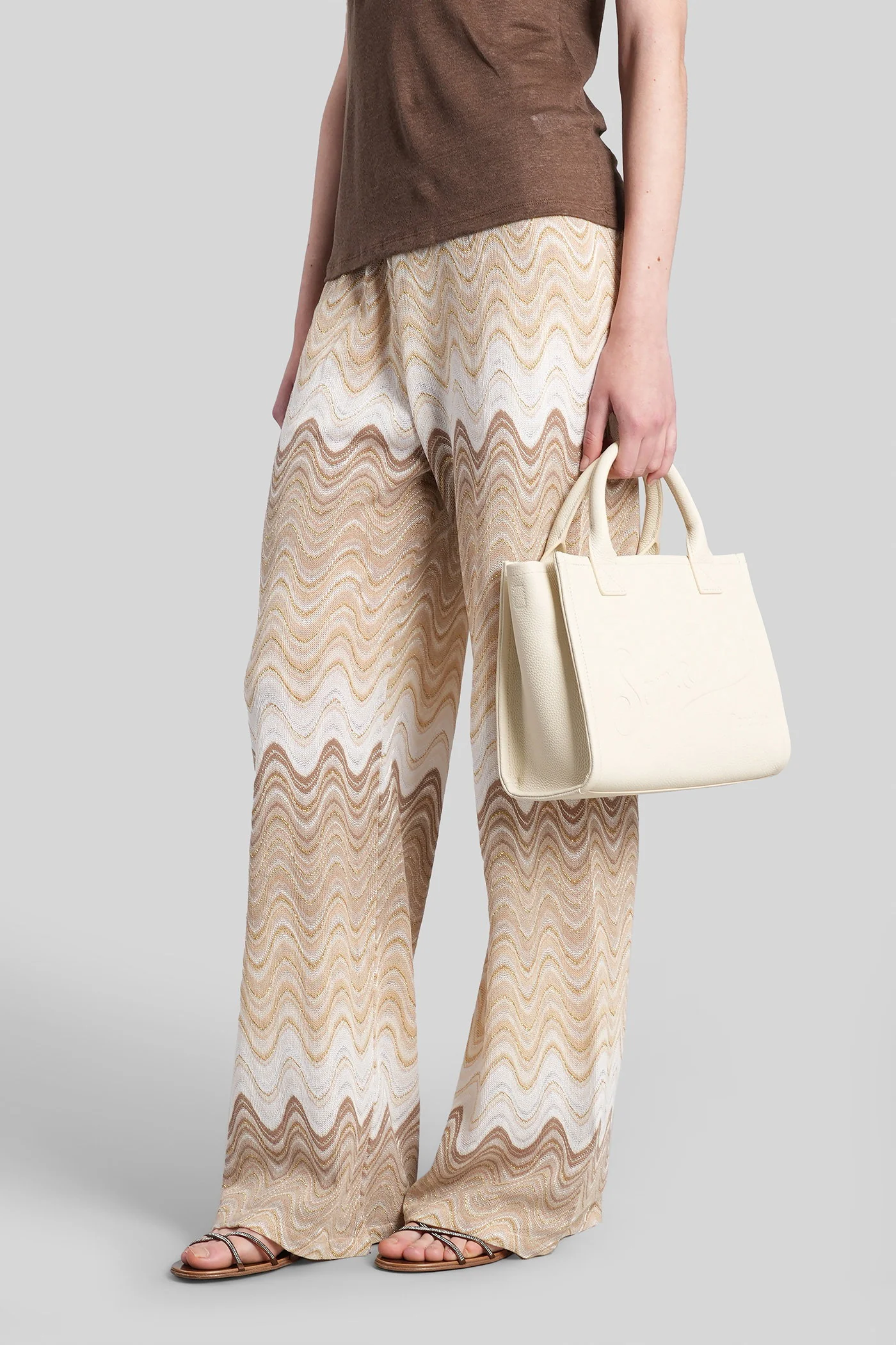 Amalia Pants in beige polyester - Image 4