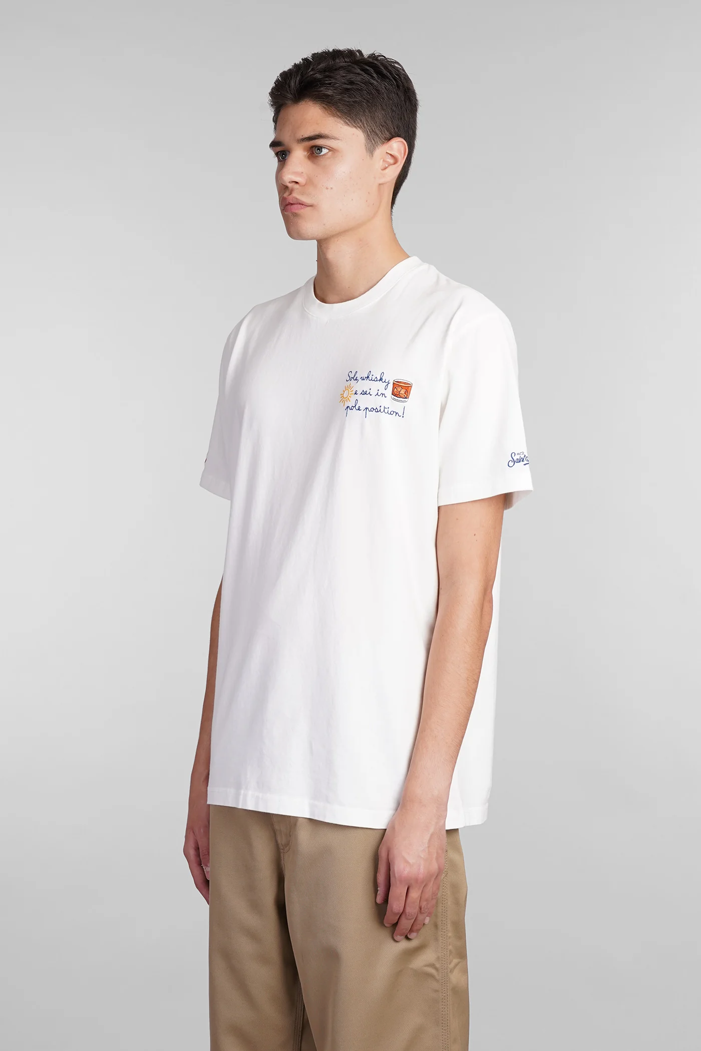 Arnott T-Shirt in white cotton - Image 4