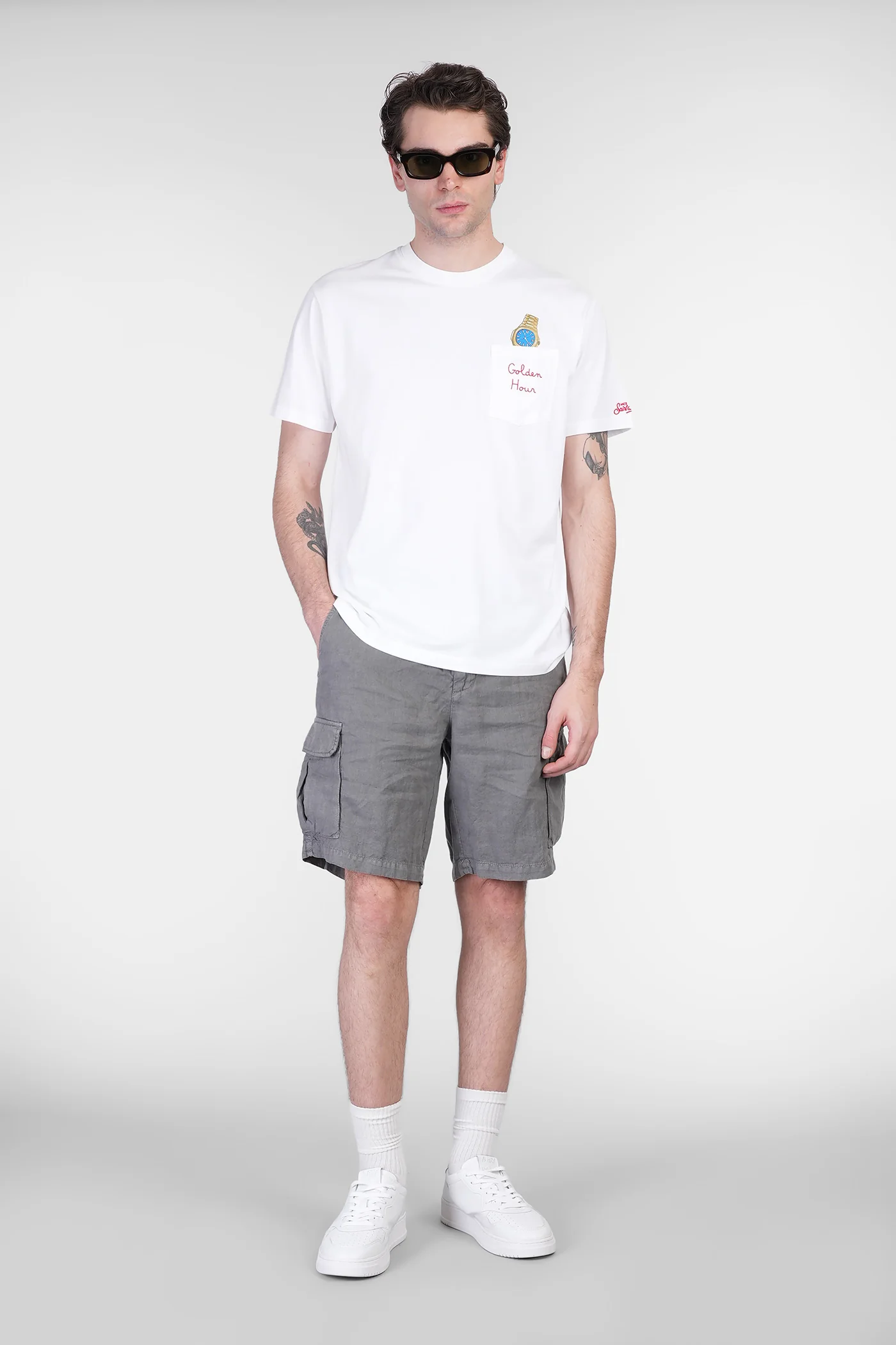 Austin T-Shirt in white cotton - Image 2