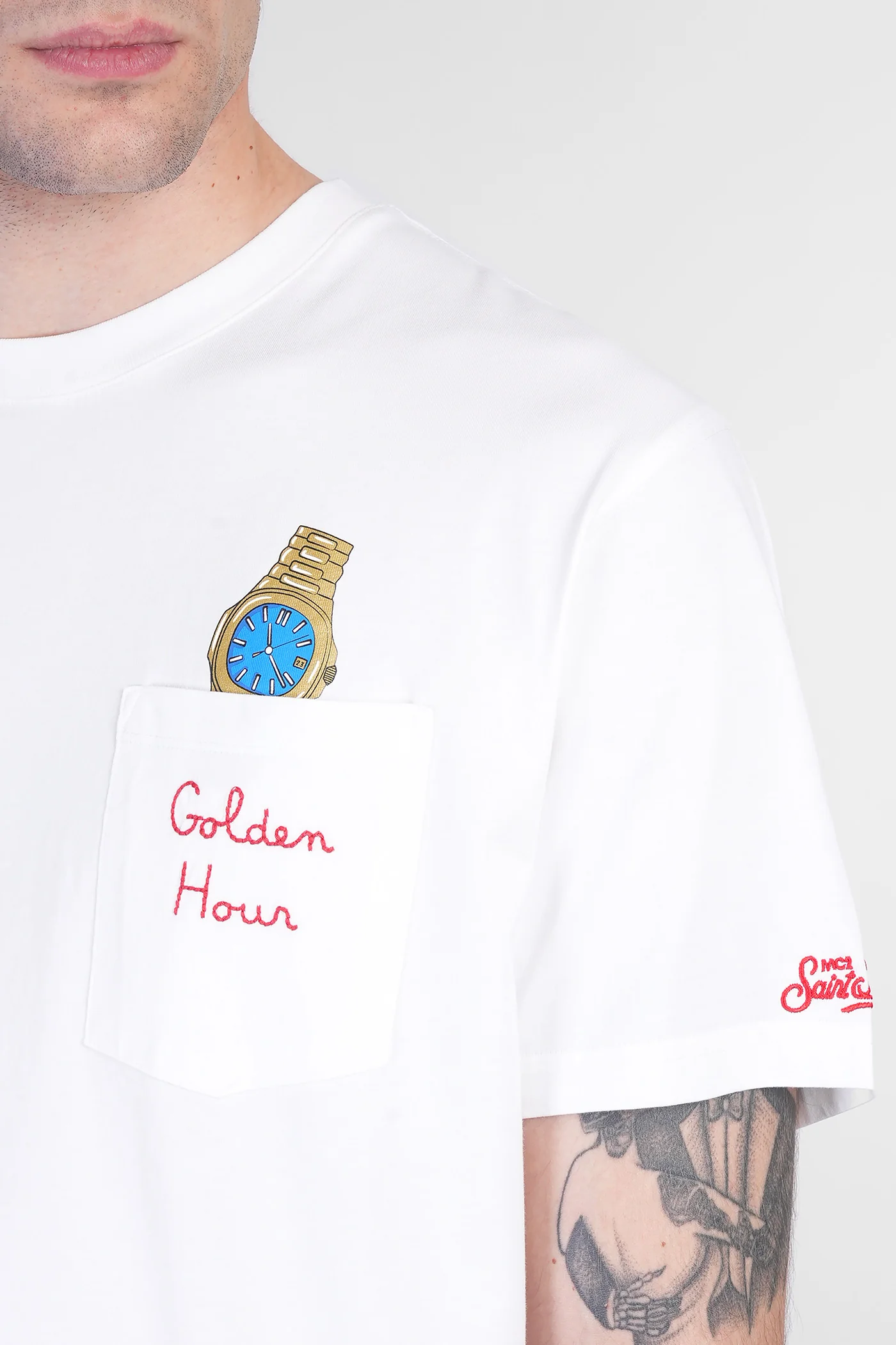 Austin T-Shirt in white cotton - Image 5