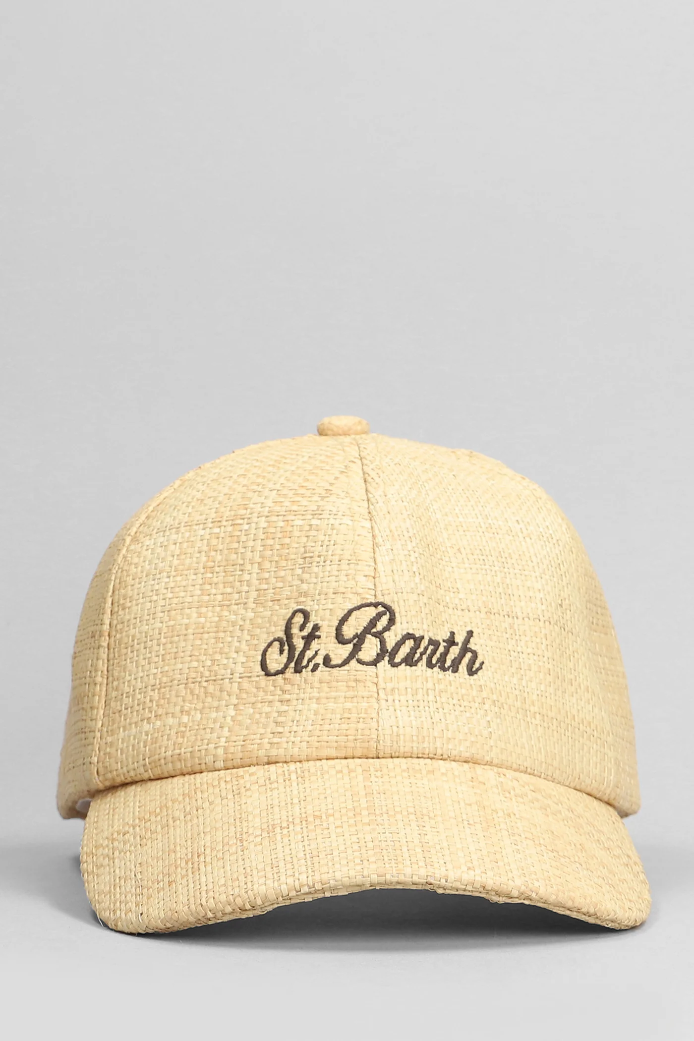 Baseball raffia Hats in beige raffia