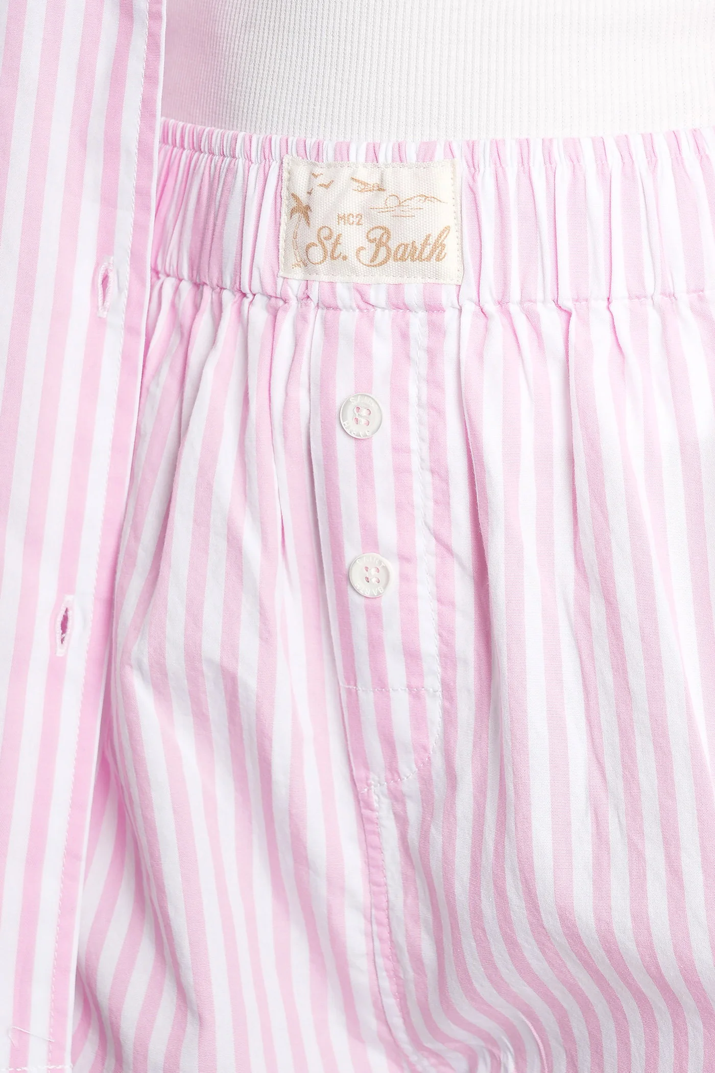 Boxy Shorts in white cotton - Image 5
