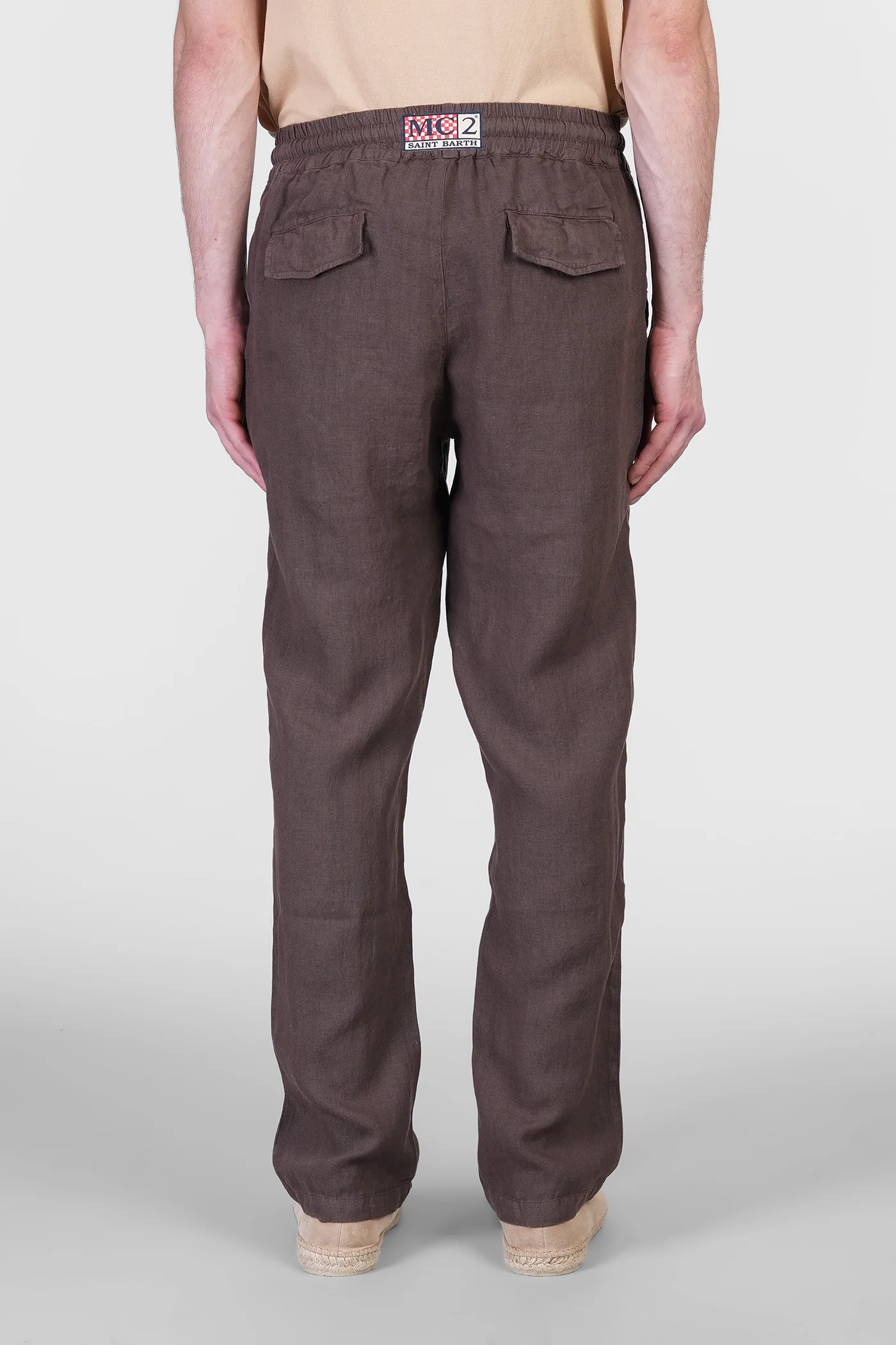 Calais Pants in brown linen - Image 3