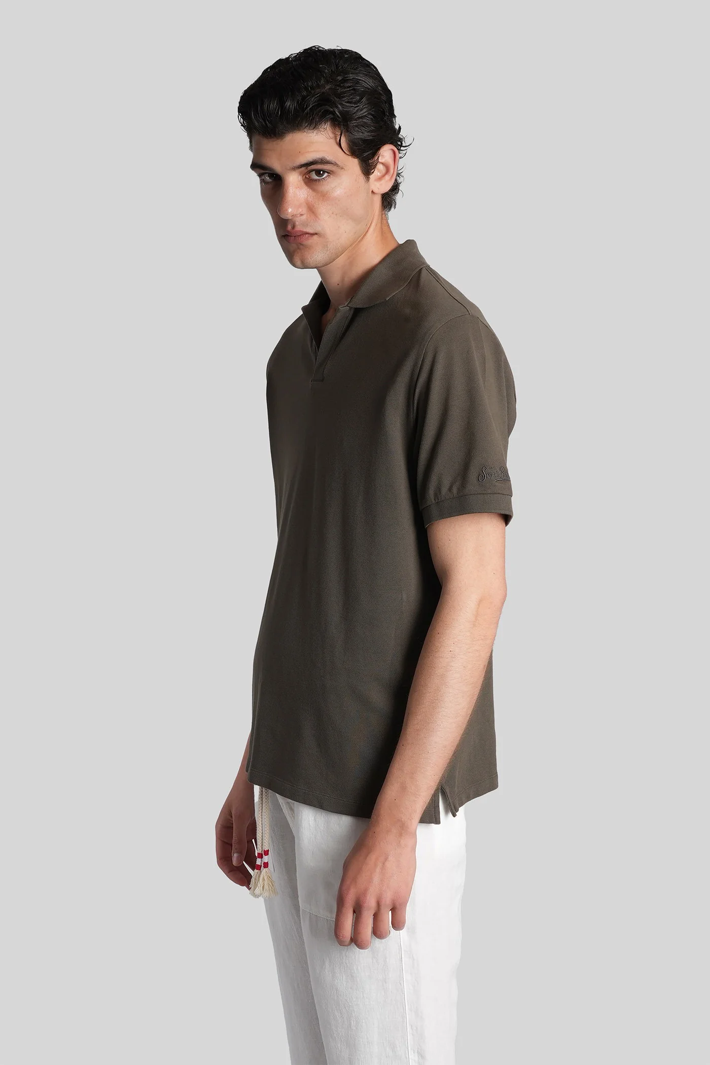 Charles Polo in green cotton - Image 4