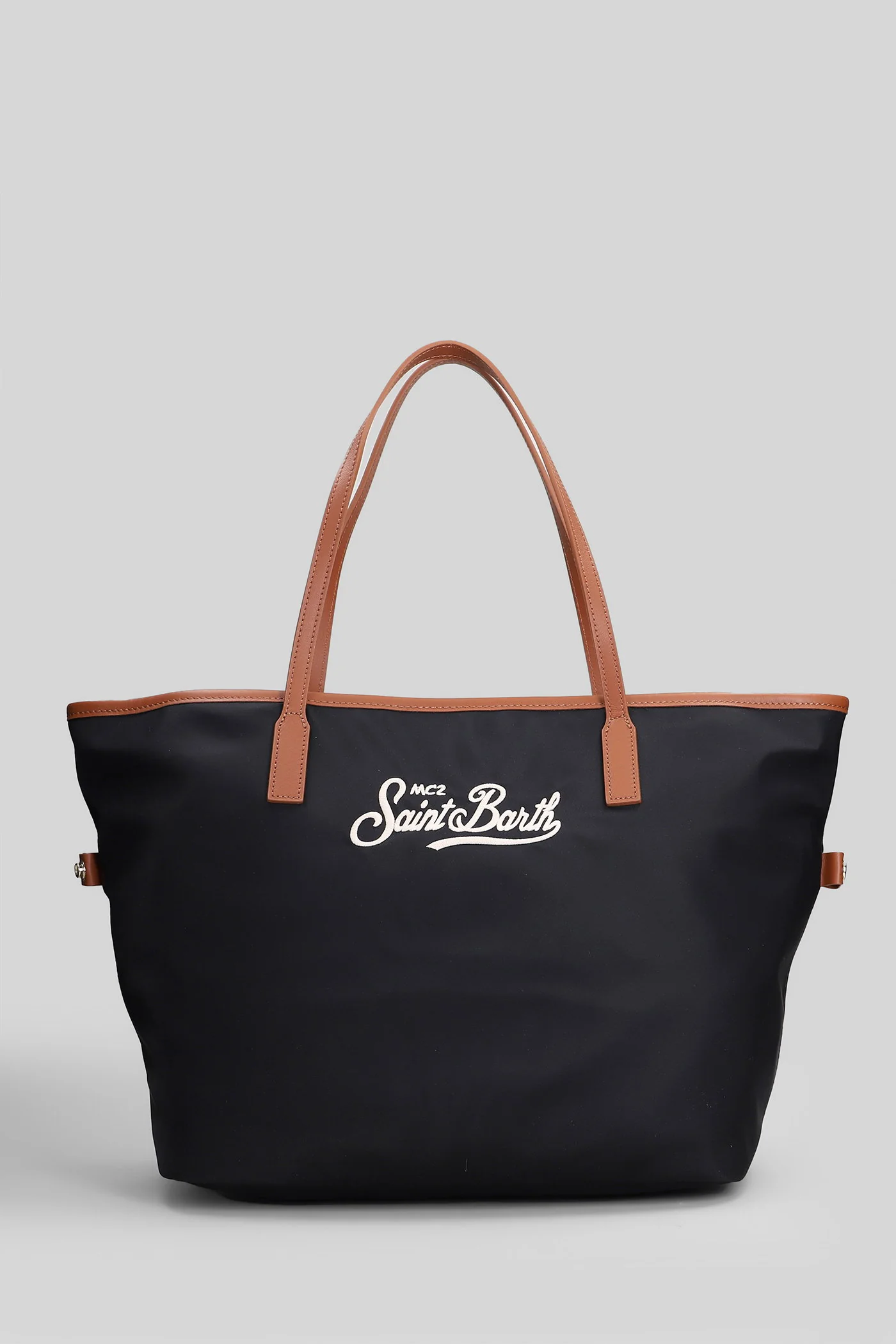 City Bag Mid Nylon Tote in black nylon
