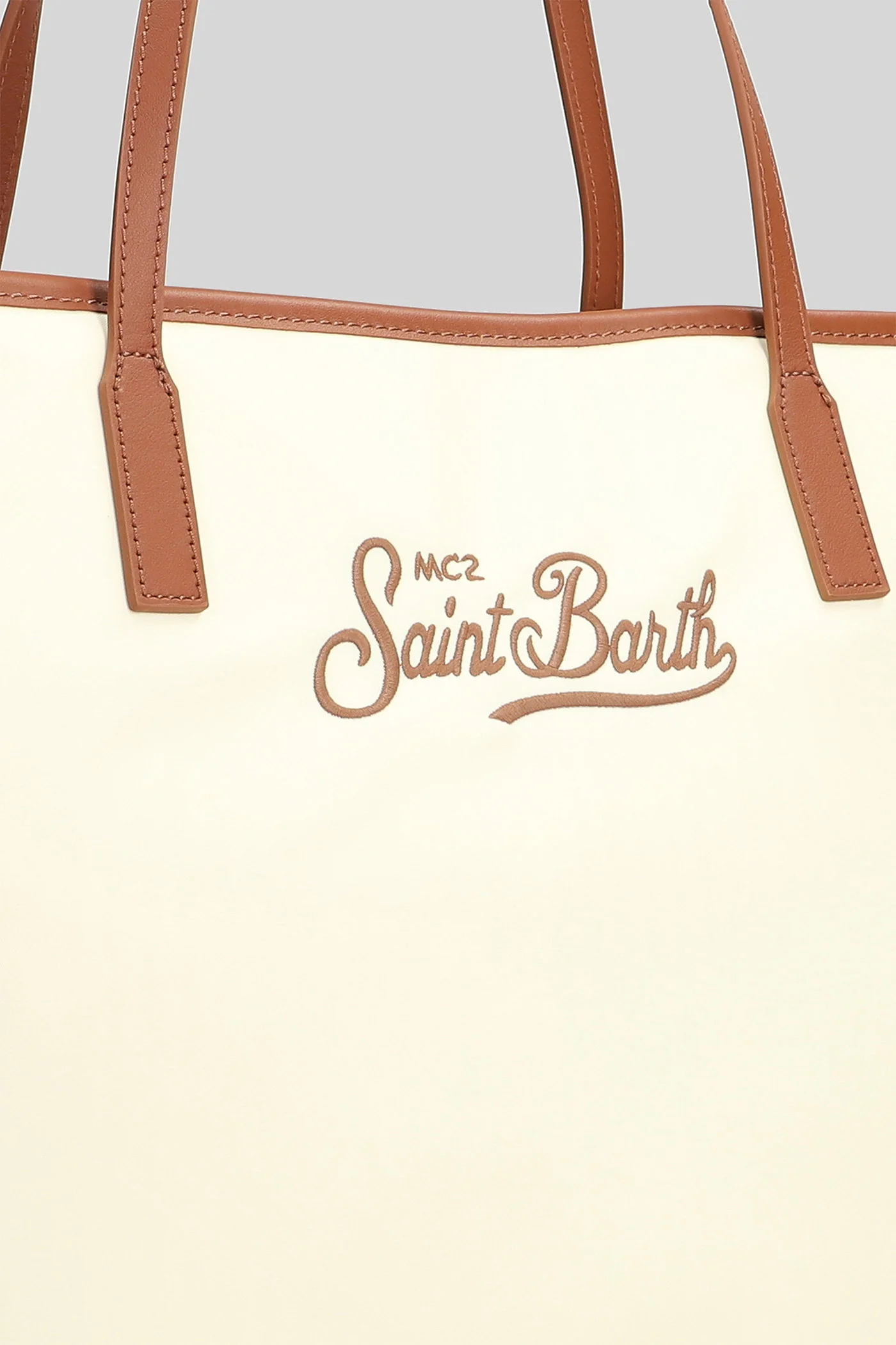 City Bag Mid Nylon Tote in white nylon - Image 4