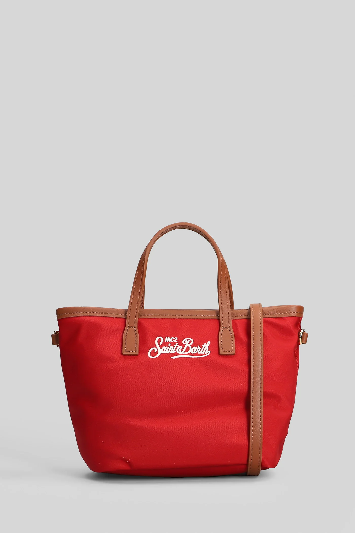 City Bag Mini Nylon Hand bag in red nylon