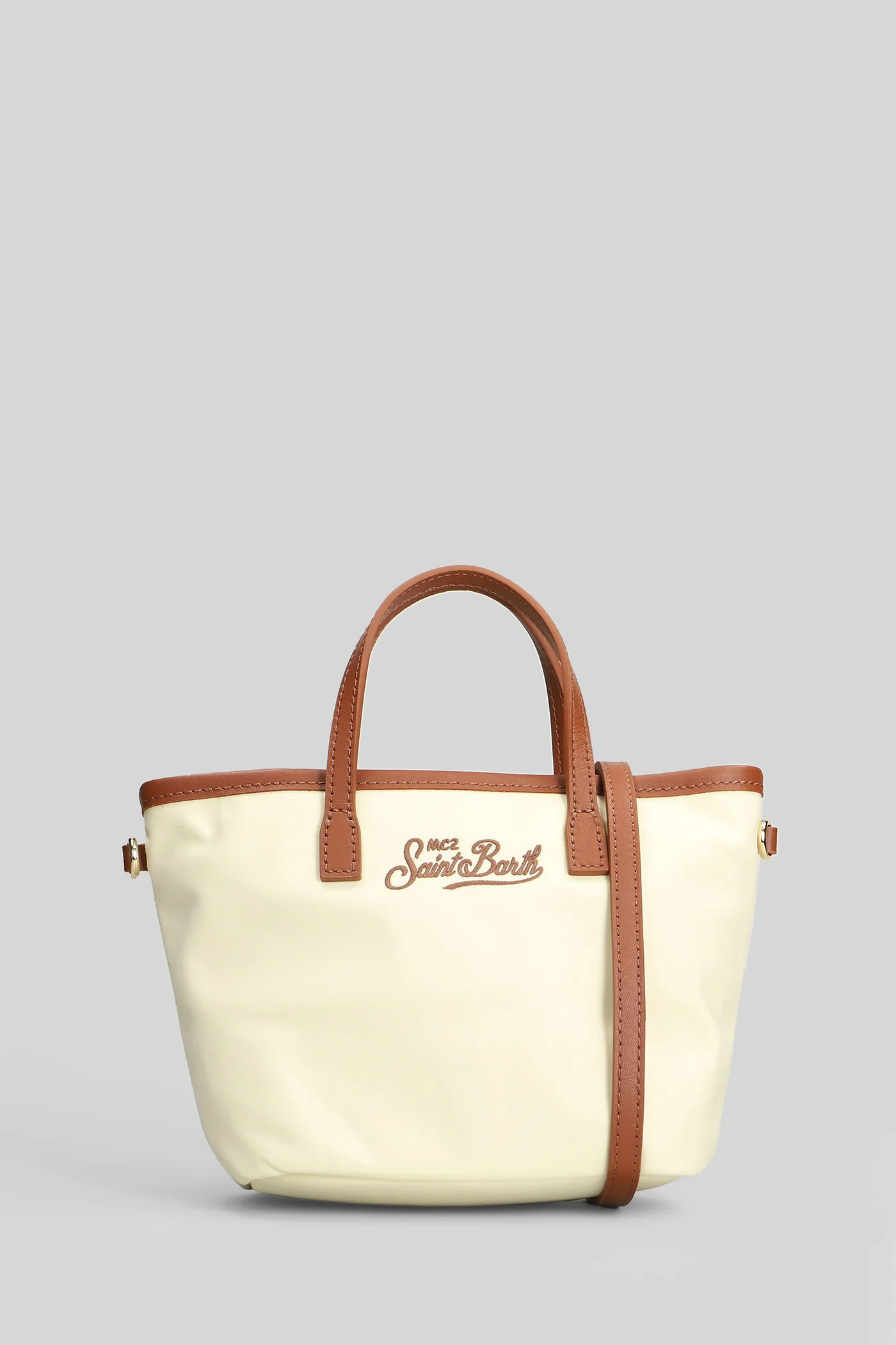 City Bag Mini Nylon Hand bag in white nylon