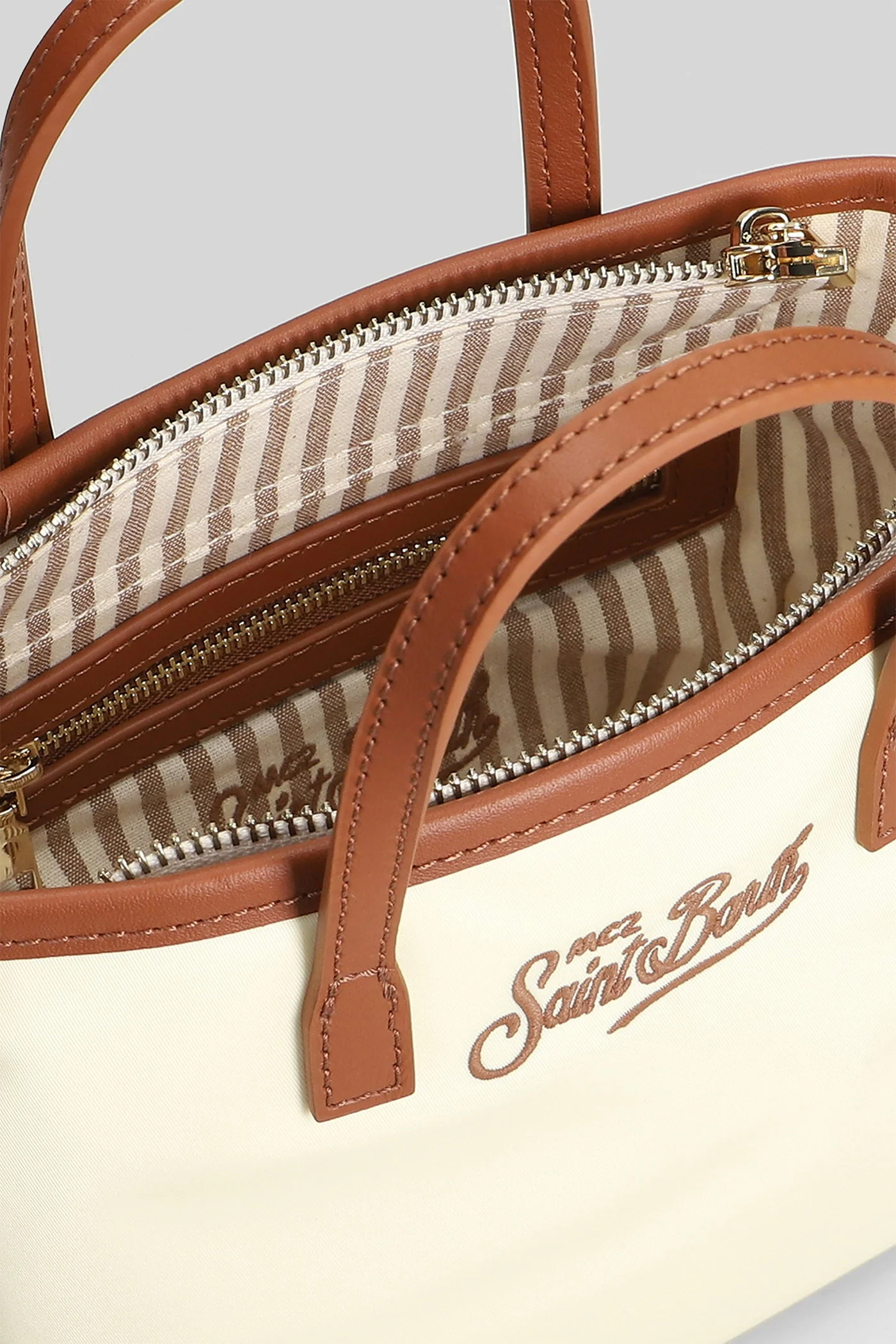 City Bag Mini Nylon Hand bag in white nylon - Image 4