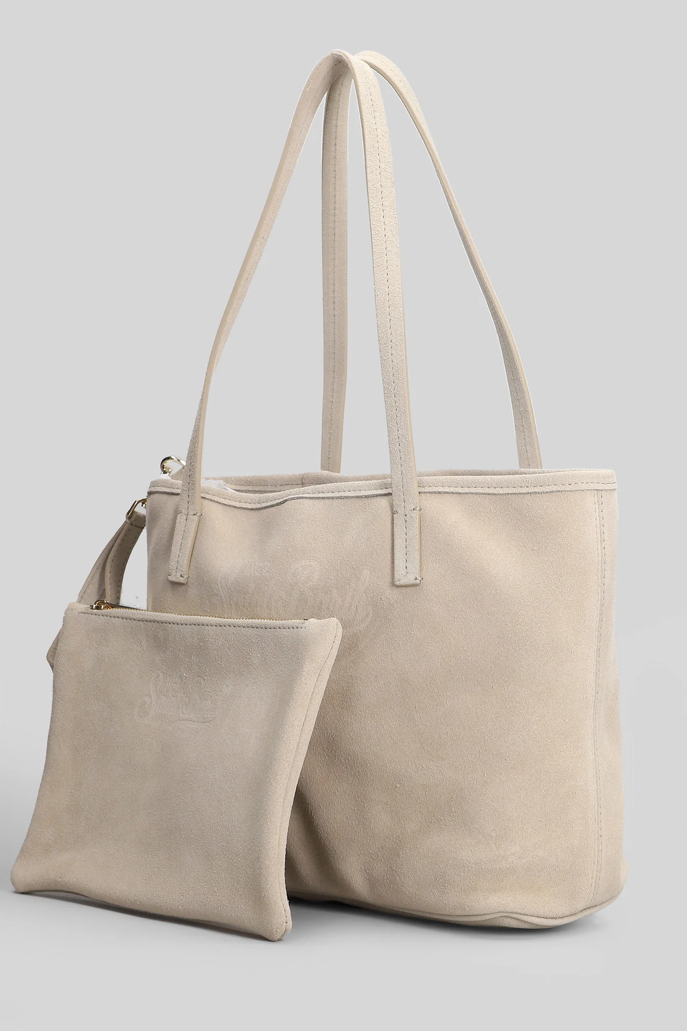 City bag Tote in beige suede - Image 2