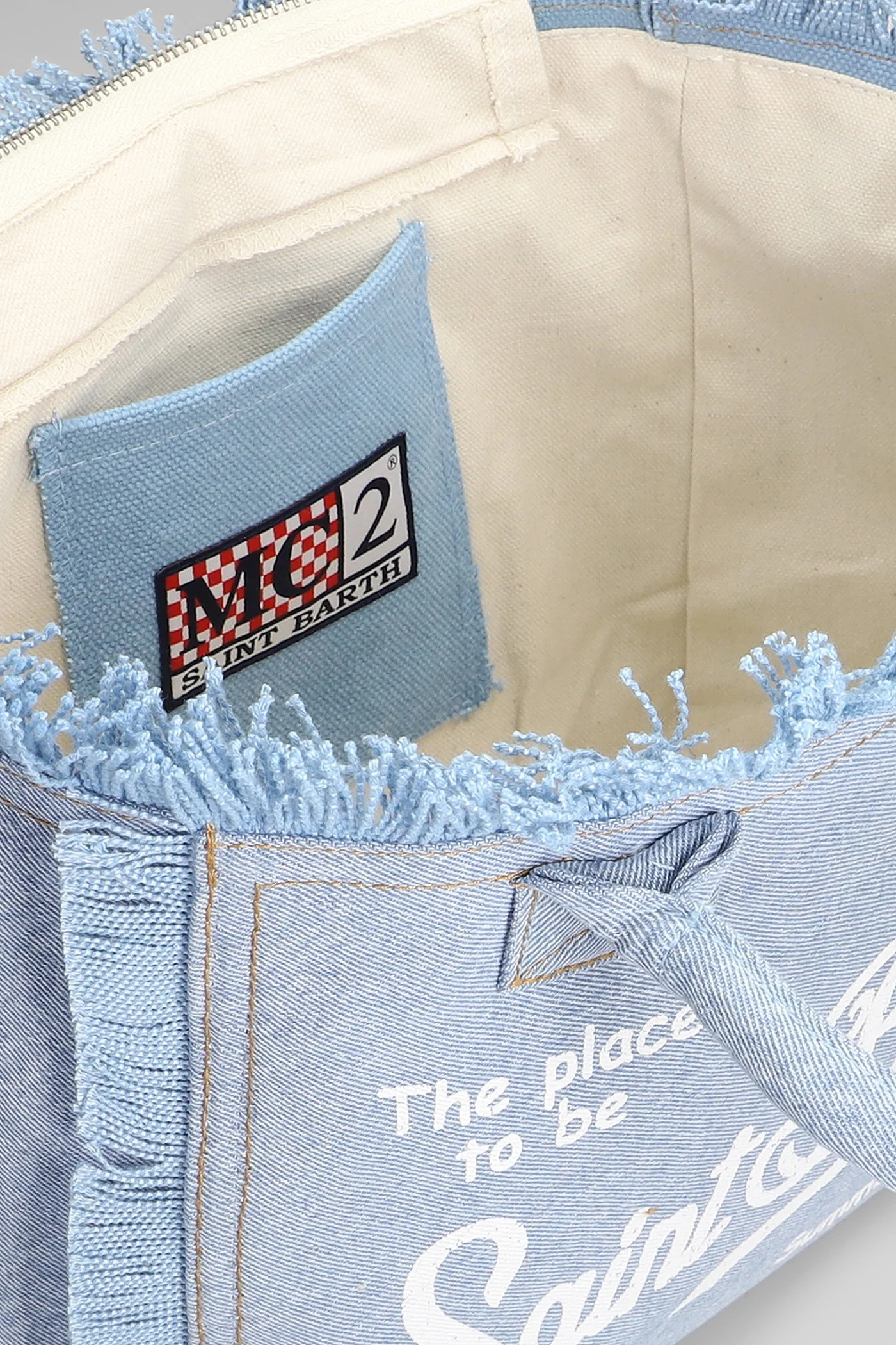 Colette Hand bag in cyan denim - Image 4