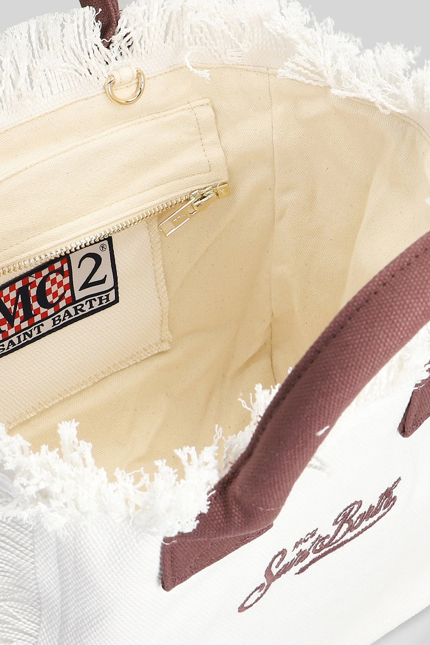Colette Hand bag in white canvas - Image 4