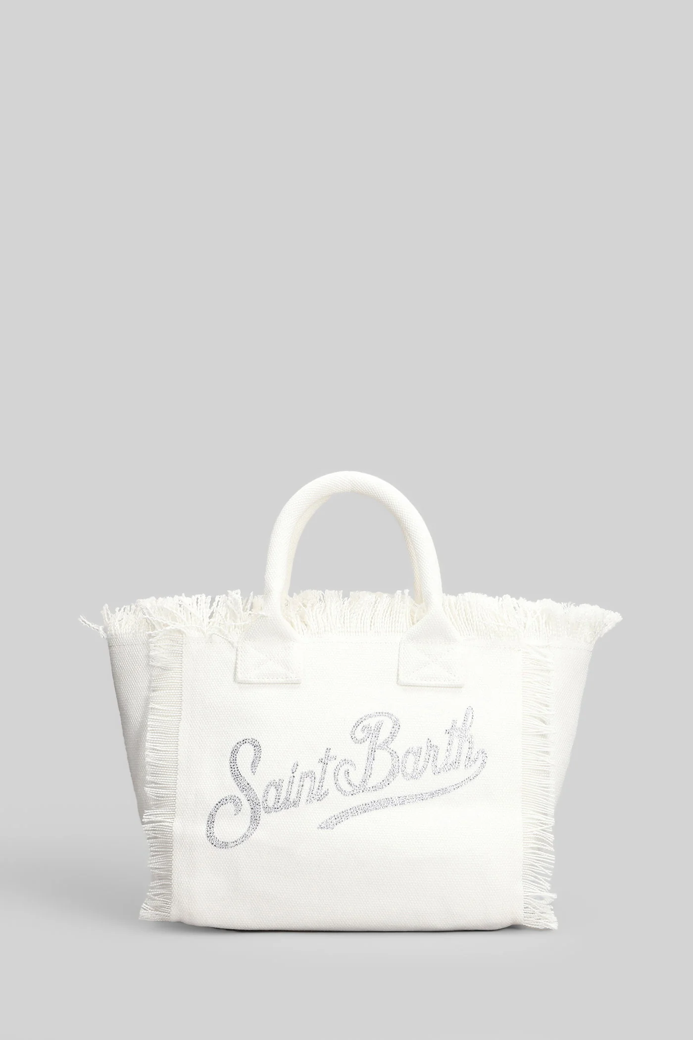 Colette Hand bag in white canvas - Image 3