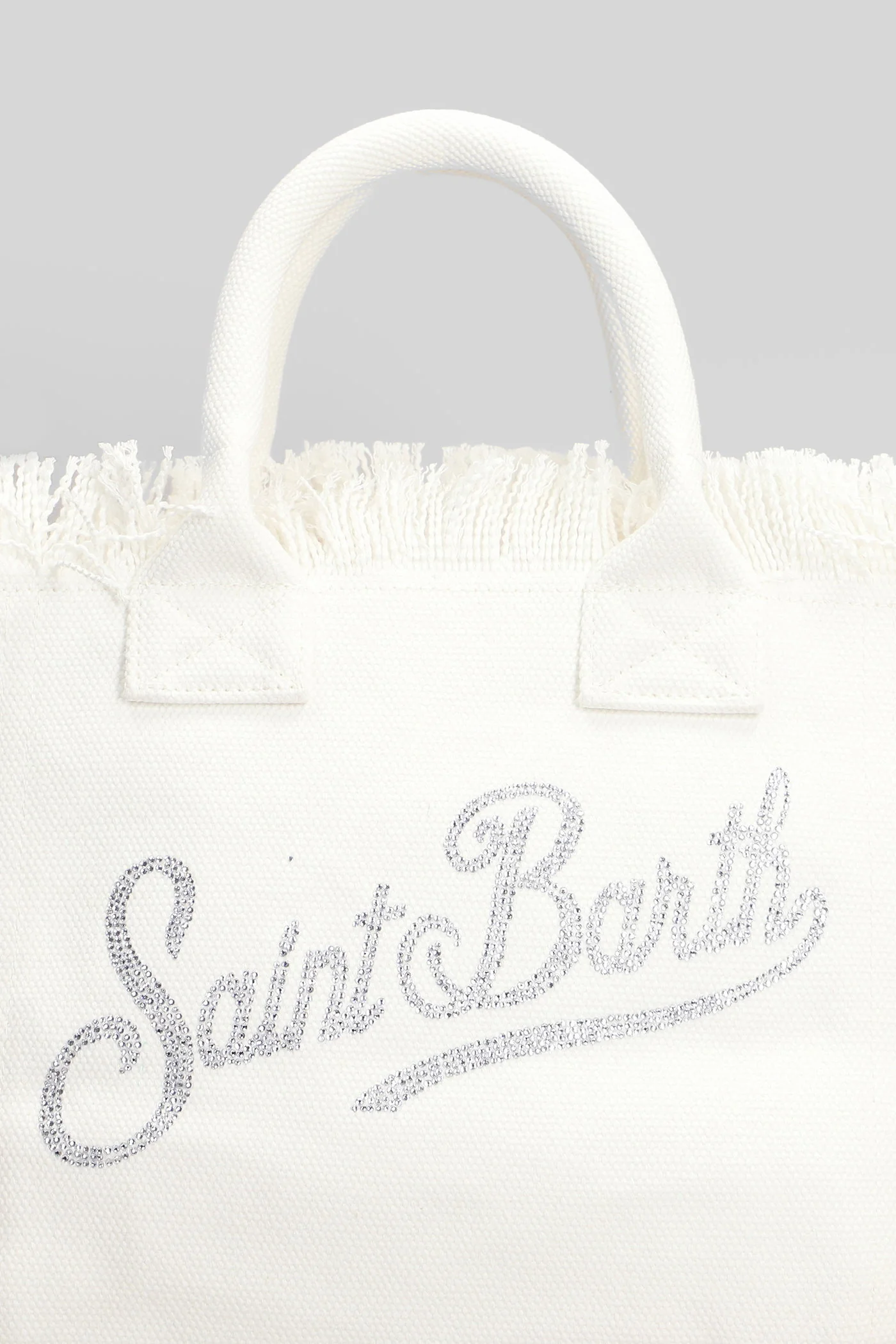 Colette Hand bag in white canvas - Image 4