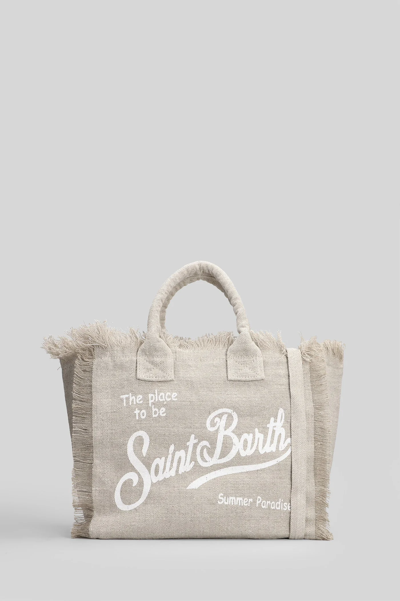 Colette Linen Hand bag in beige canvas