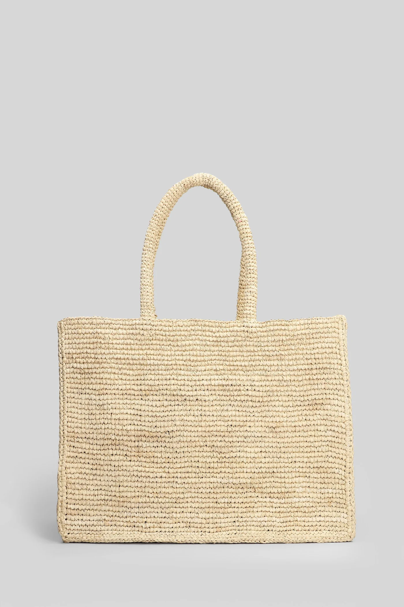 Colette Raffia Hand bag in beige raffia - Image 3