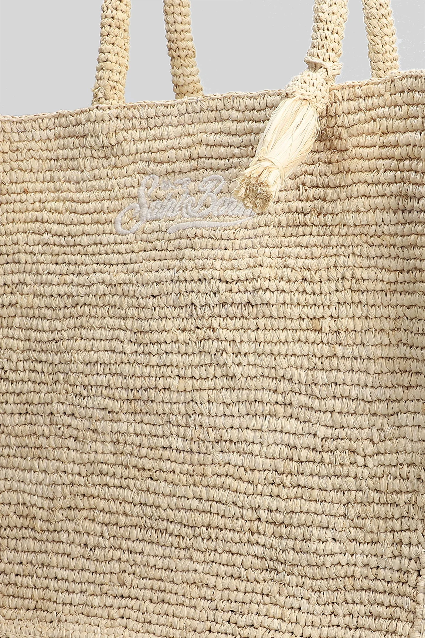 Colette Raffia Hand bag in beige raffia - Image 4