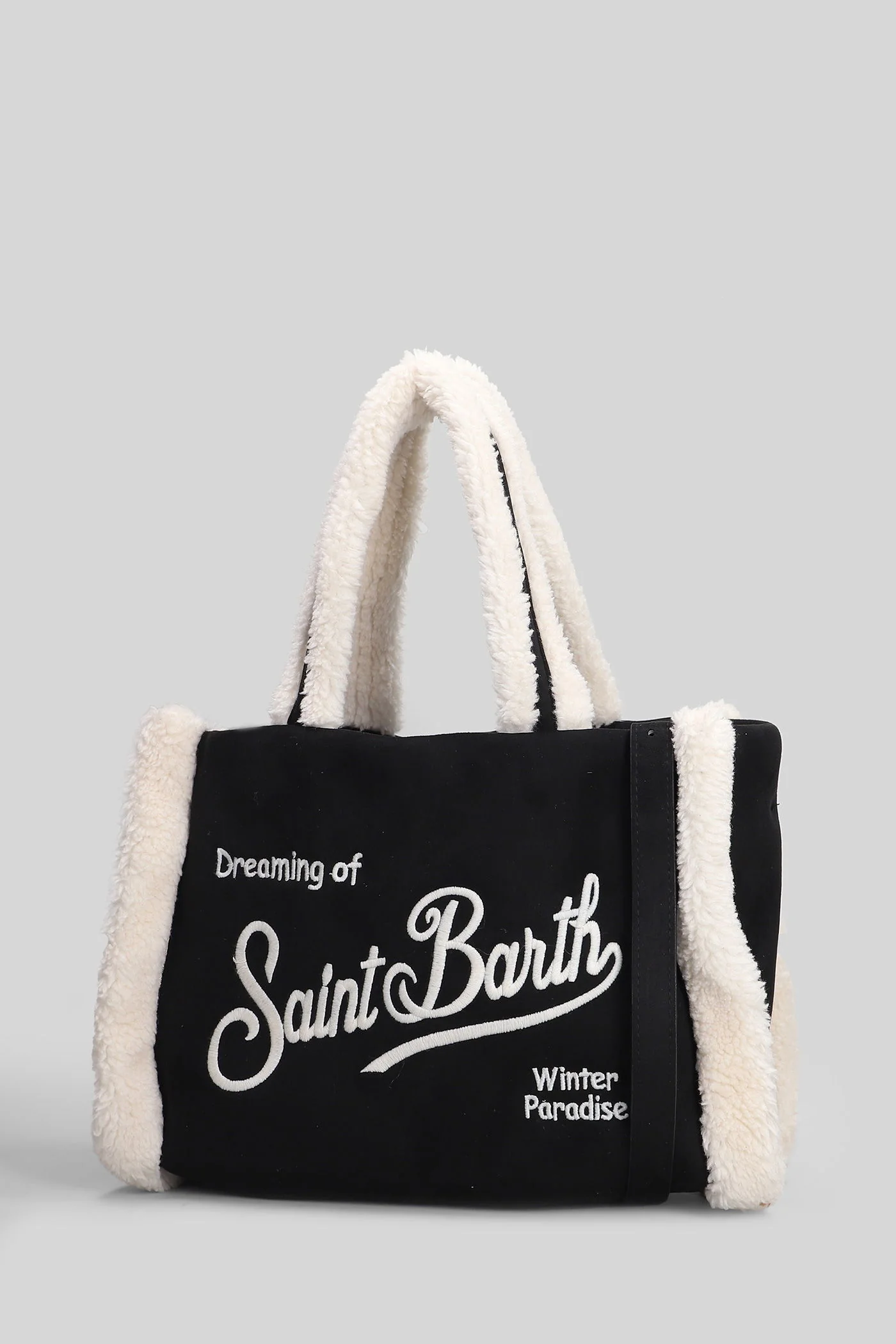 Colette shearling Tote in black polyester - Image 2