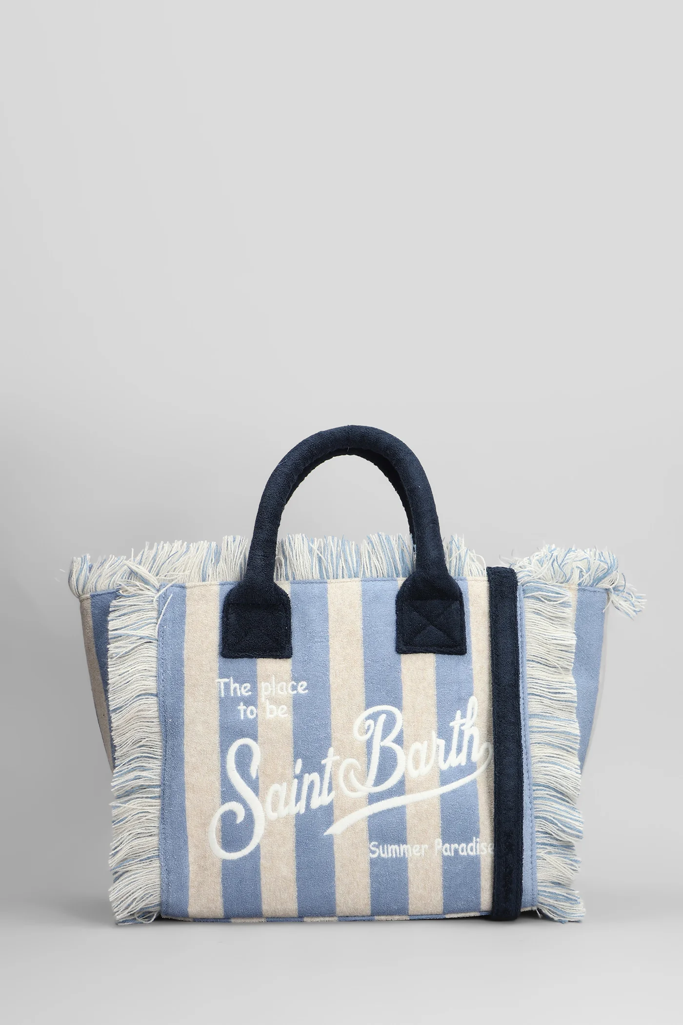 Colette sponge Tote in blue cotton