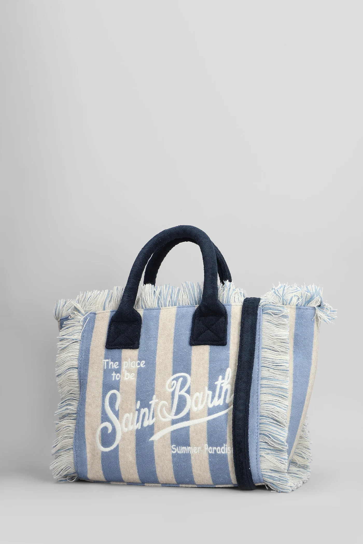 Colette sponge Tote in blue cotton - Image 2