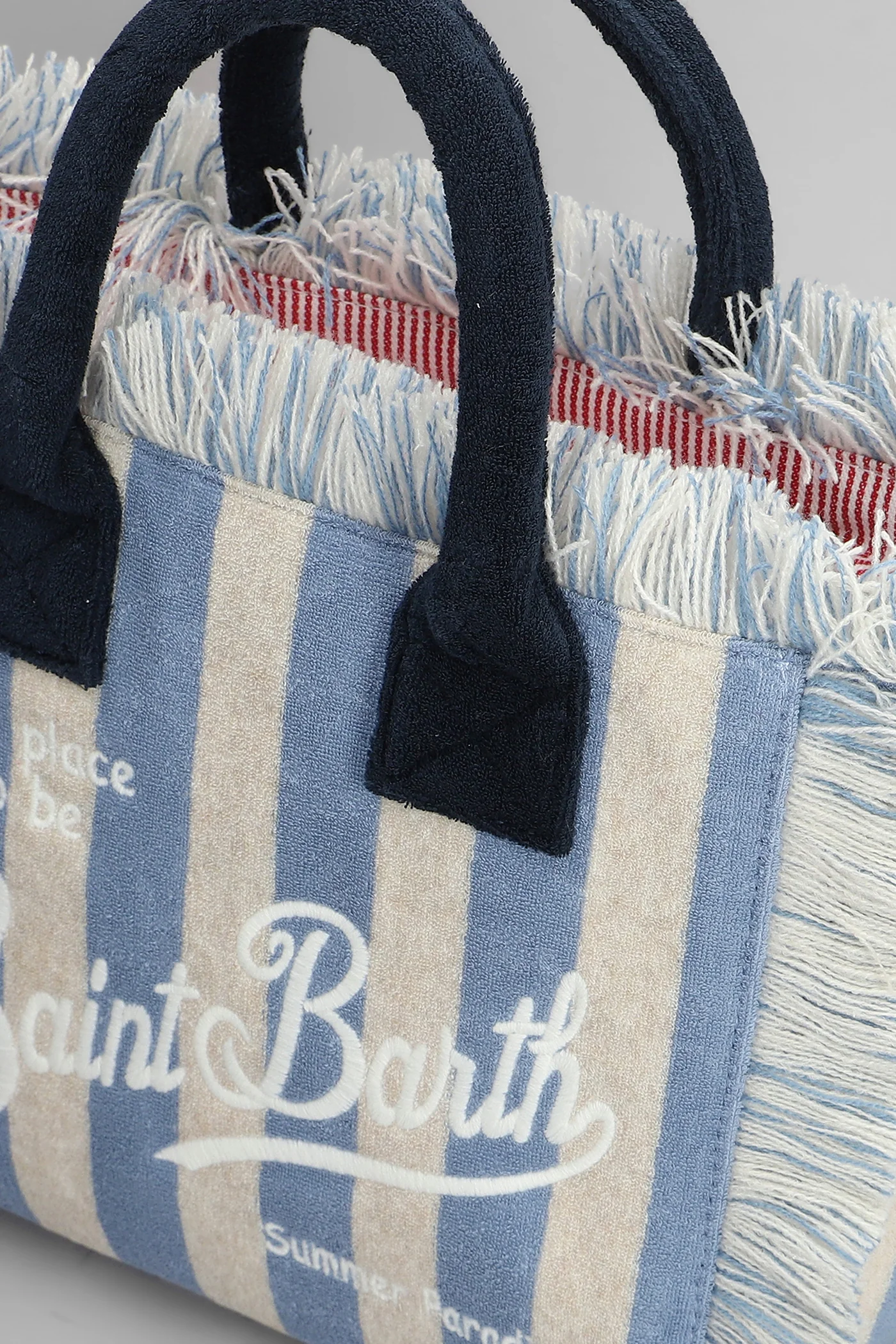 Colette sponge Tote in blue cotton - Image 4