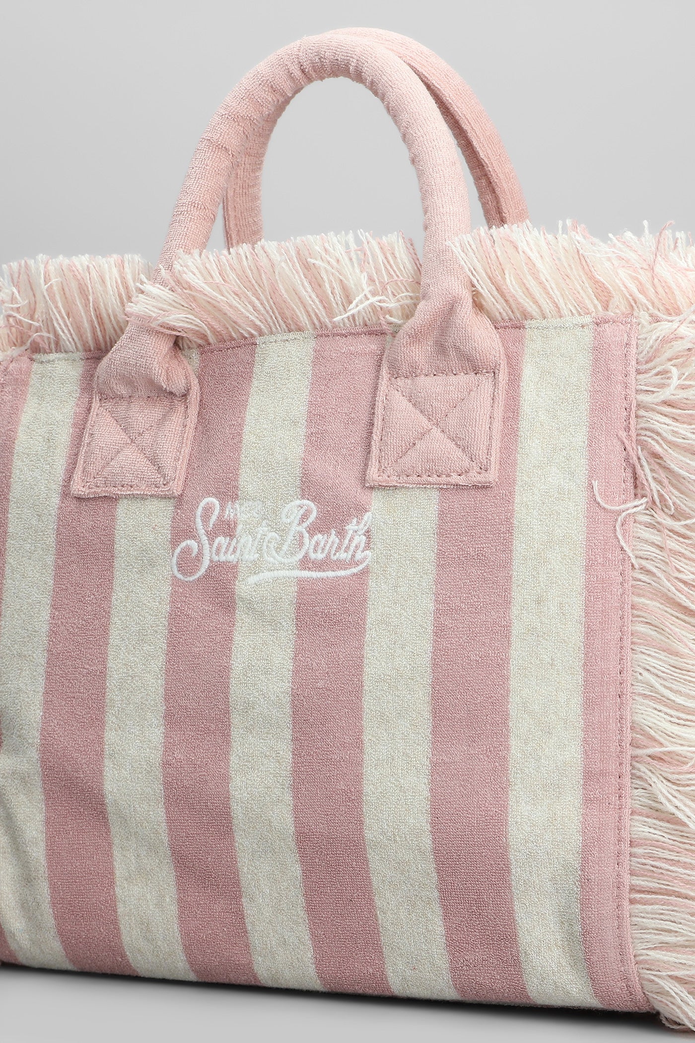 Colette sponge Tote in rose-pink cotton - Image 4