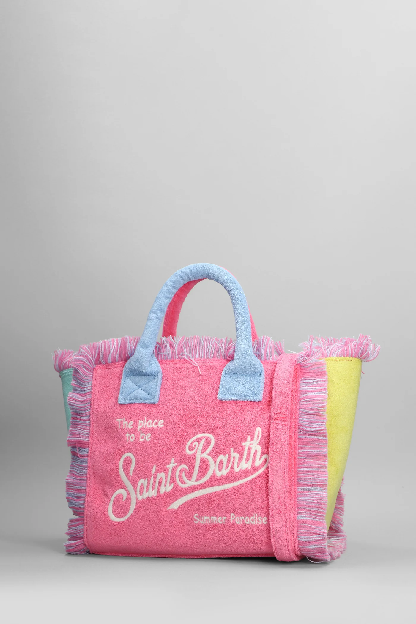 Colette sponge Tote in rose-pink cotton - Image 2