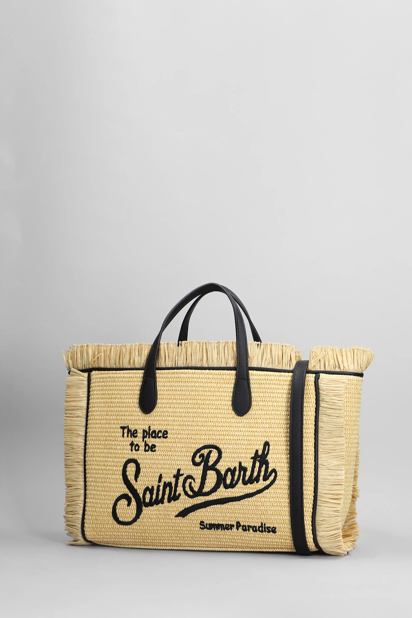 Colette straw Tote in beige raffia - Image 2