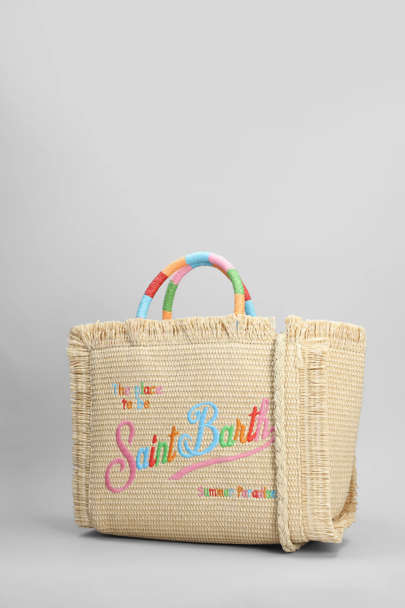 Colette straw Tote in beige raffia - Image 2