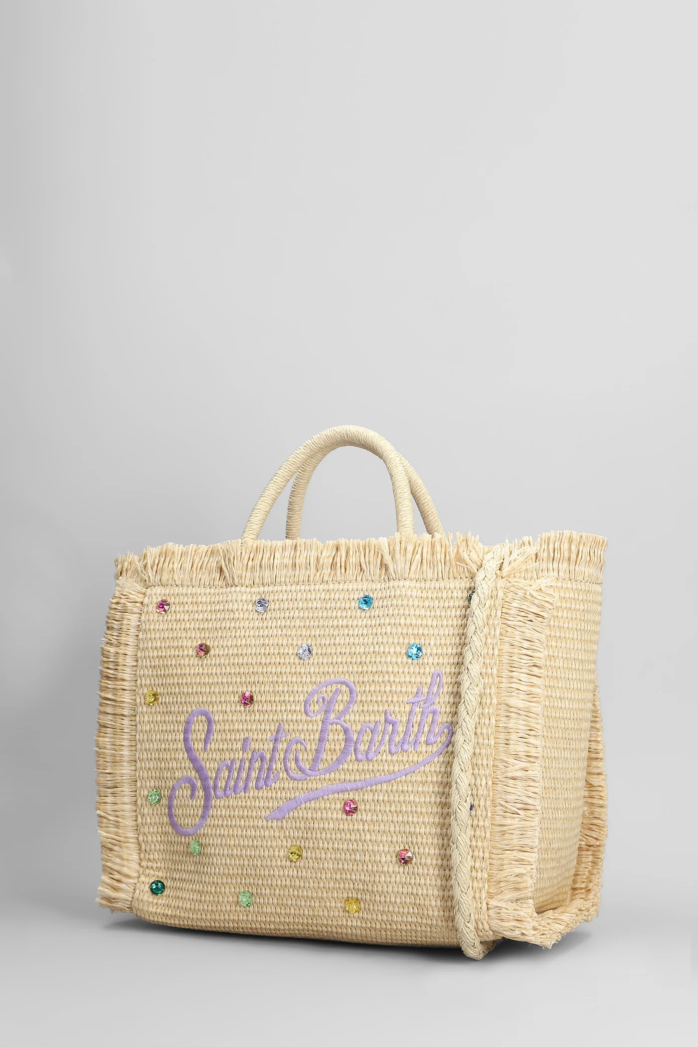 Colette straw Tote in beige raffia - Image 2