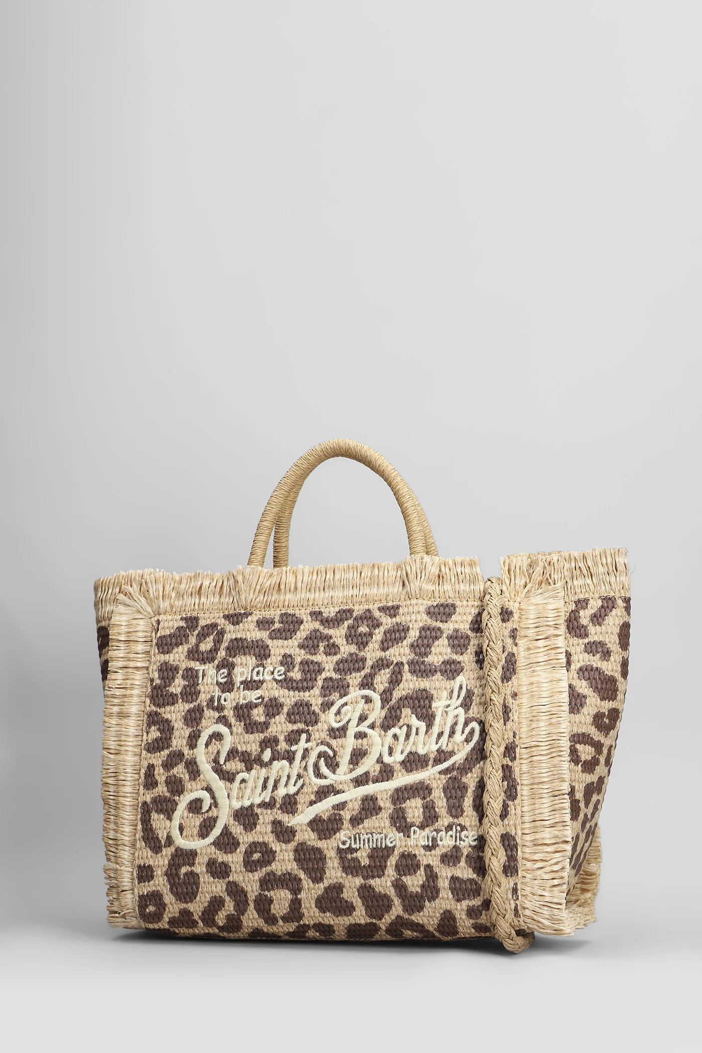 Colette straw Tote in beige raffia - Image 2