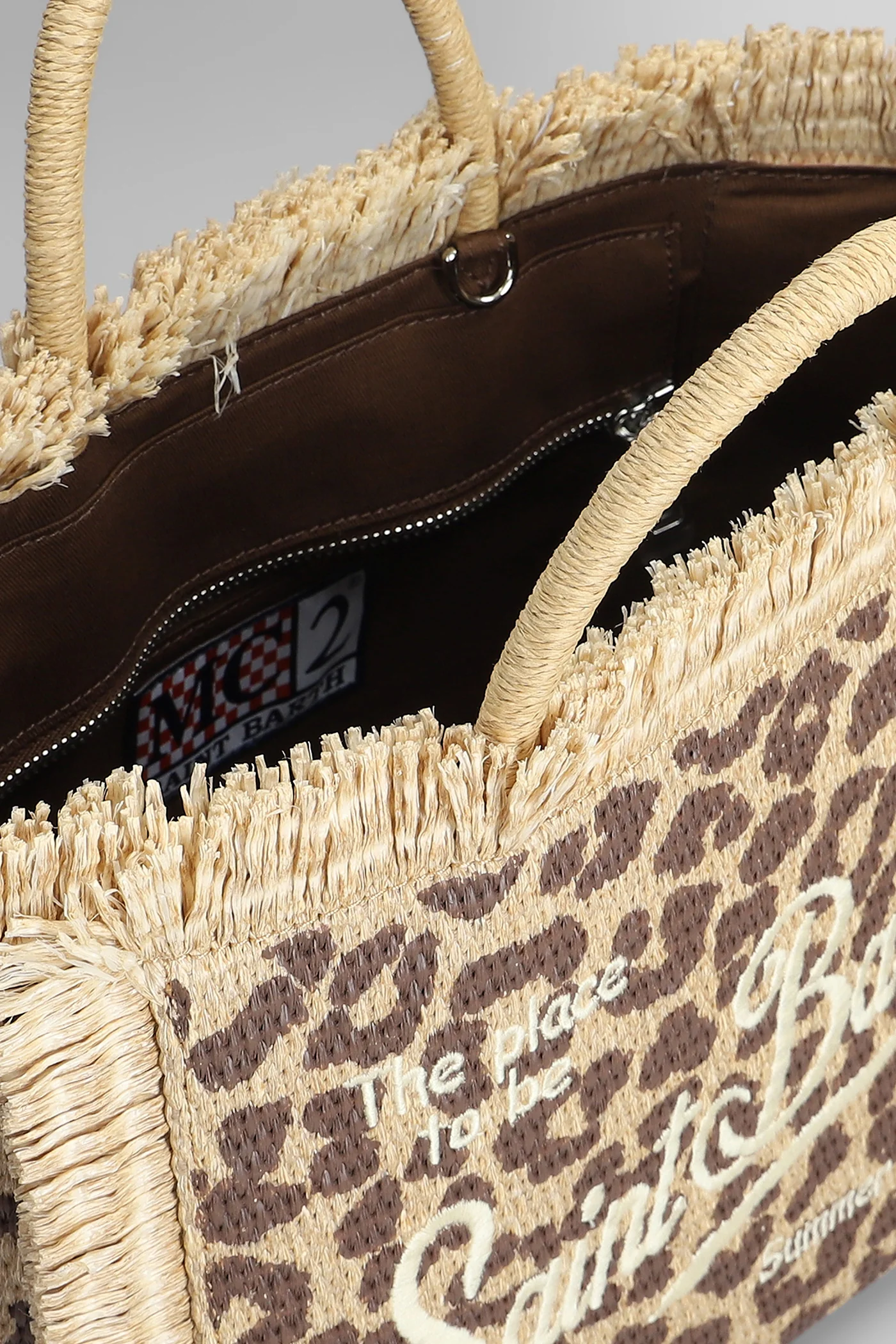 Colette straw Tote in beige raffia - Image 4