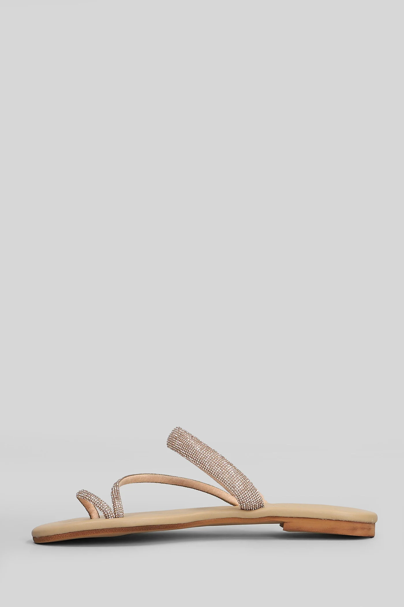 Cora Ring Flat sandal-slipper in copper leather - Image 3