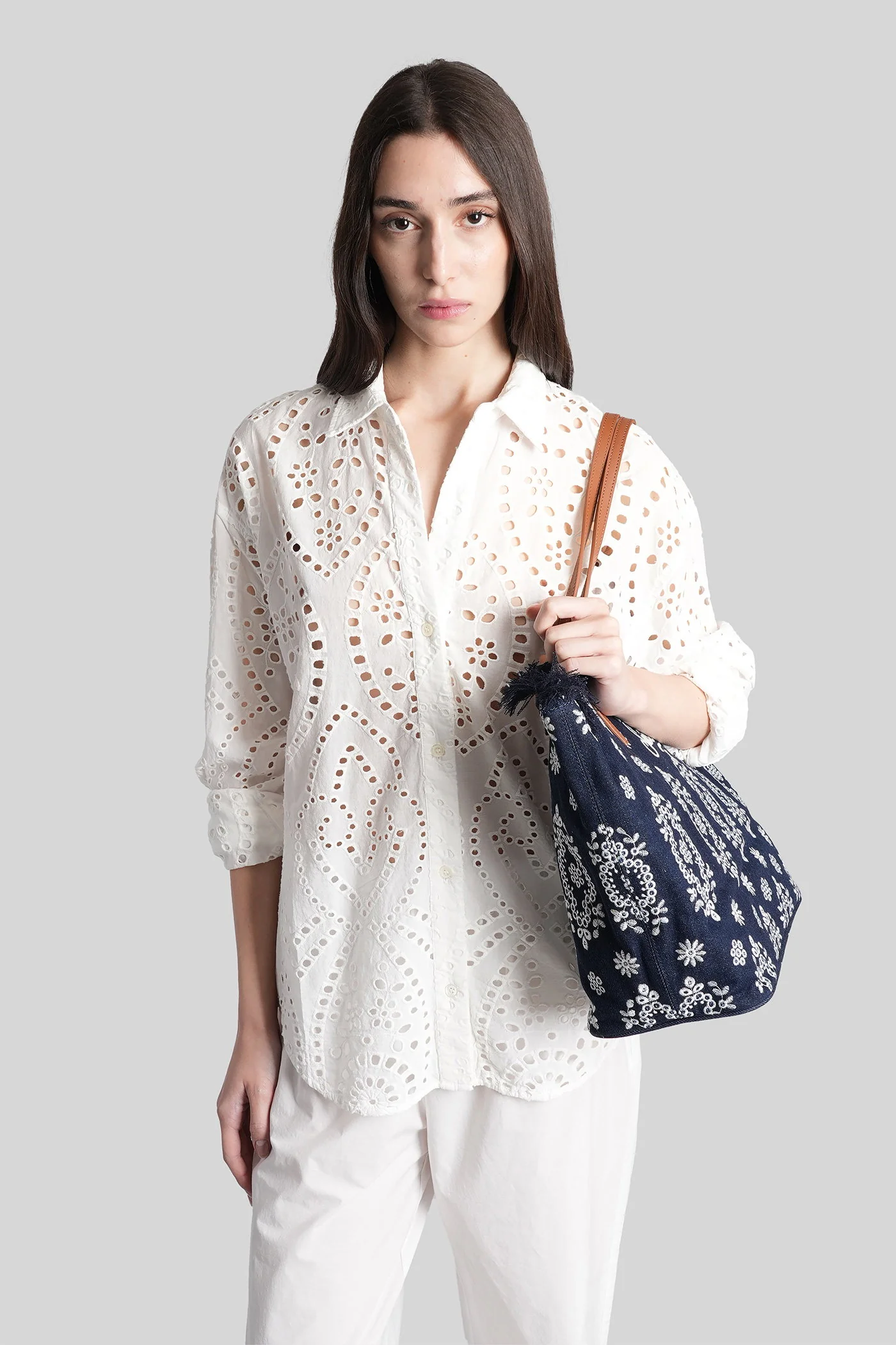 Cristal Shirt in white cotton - Image 2