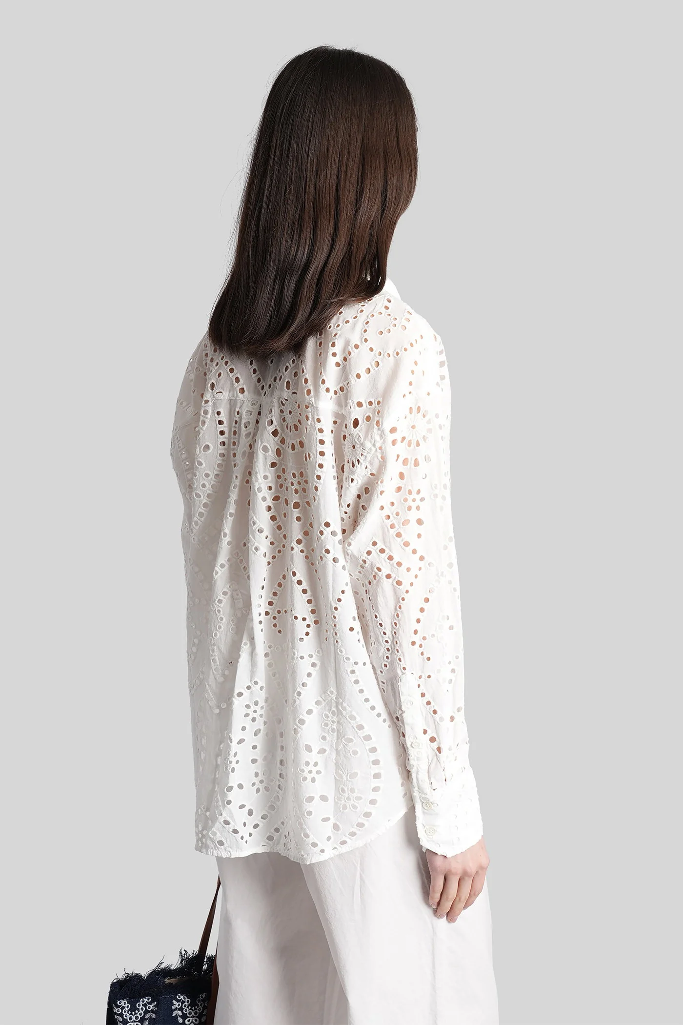 Cristal Shirt in white cotton - Image 3