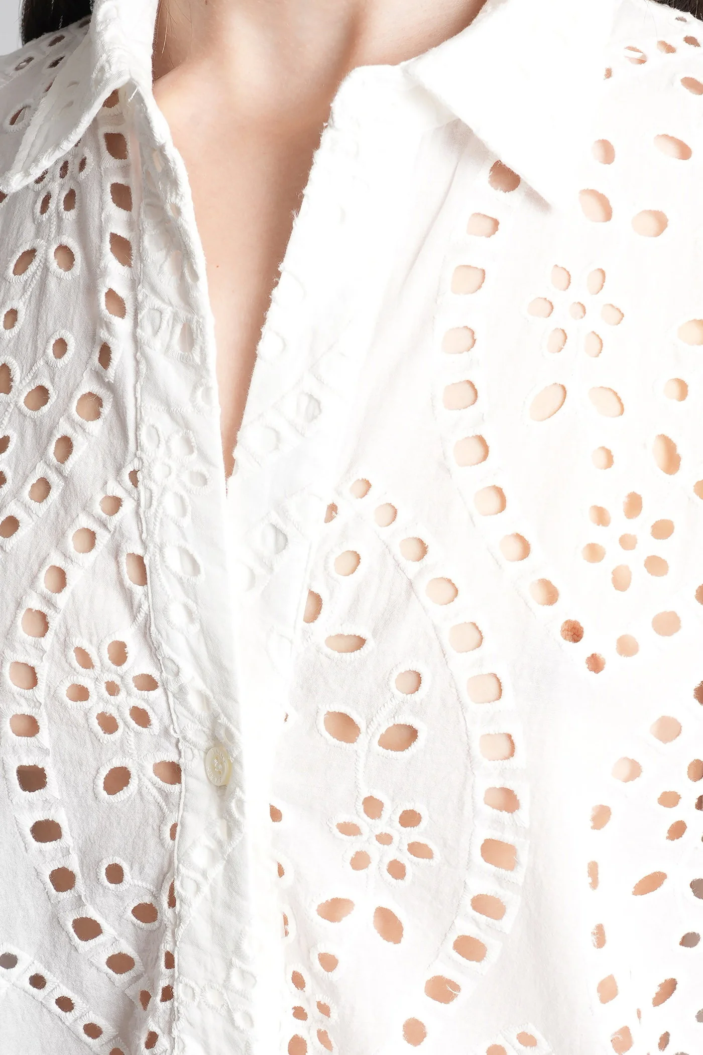 Cristal Shirt in white cotton - Image 5