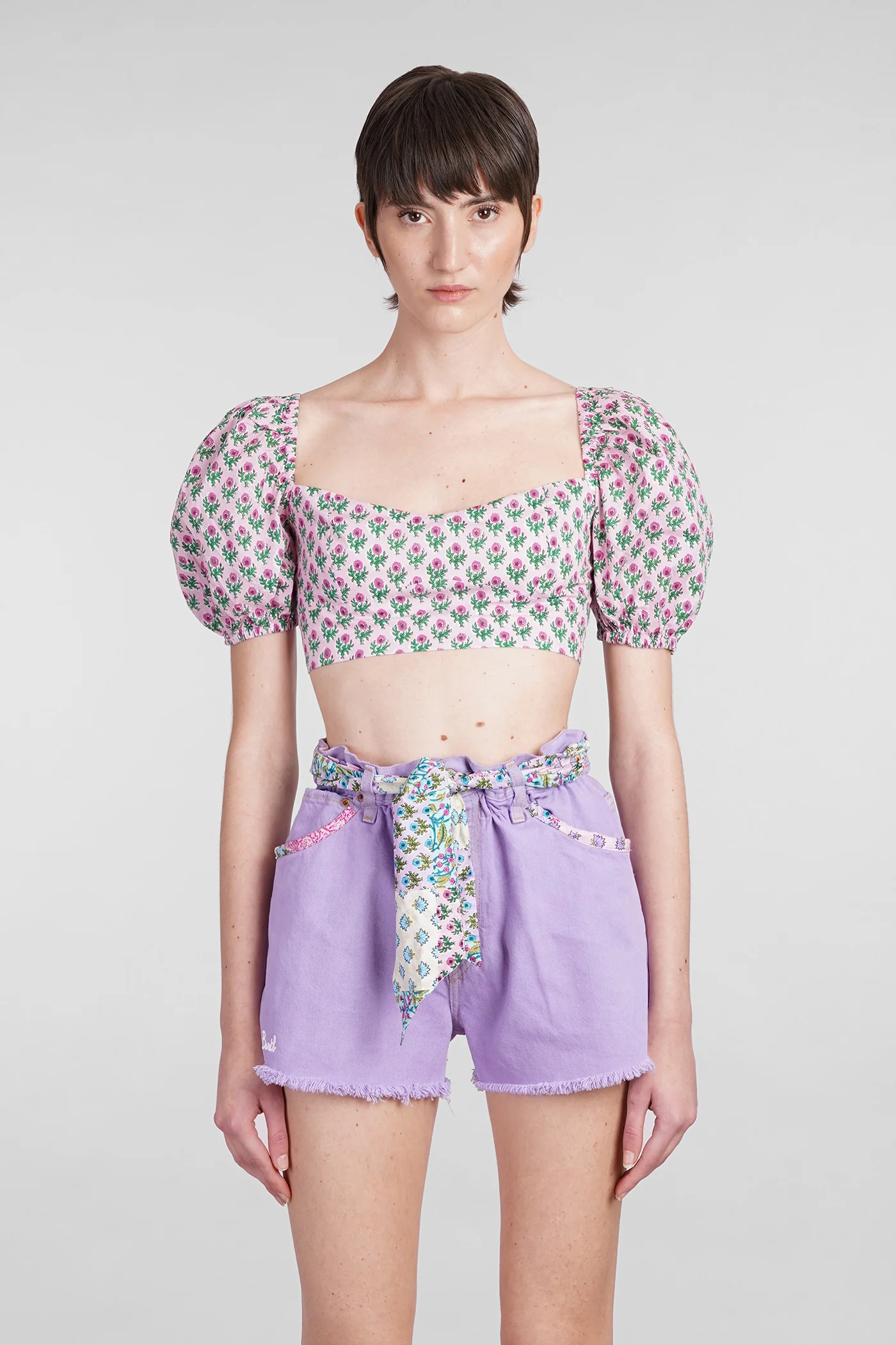 Delia Topwear in rose-pink cotton