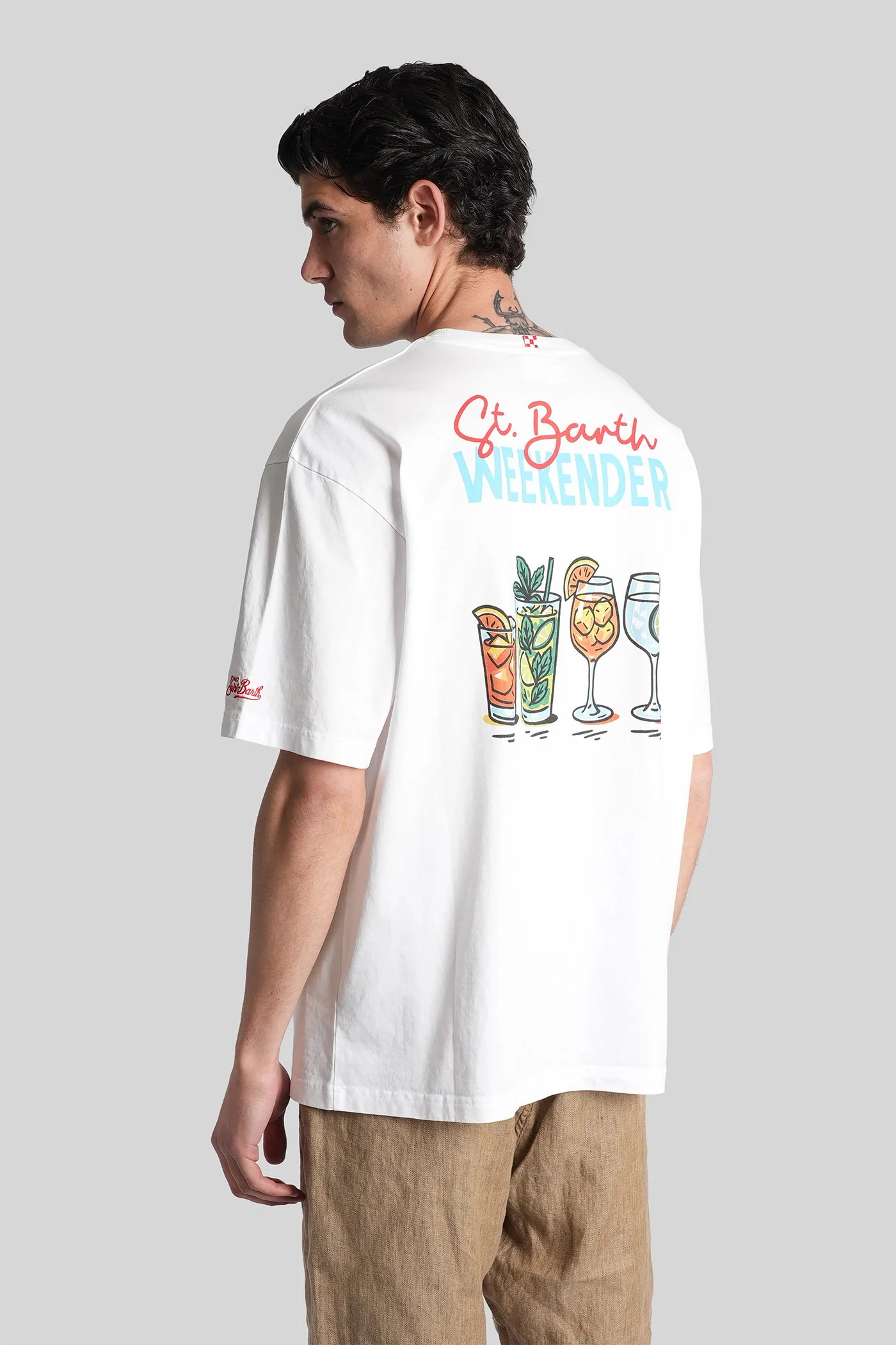 Delmar T-Shirt in white cotton - Image 3