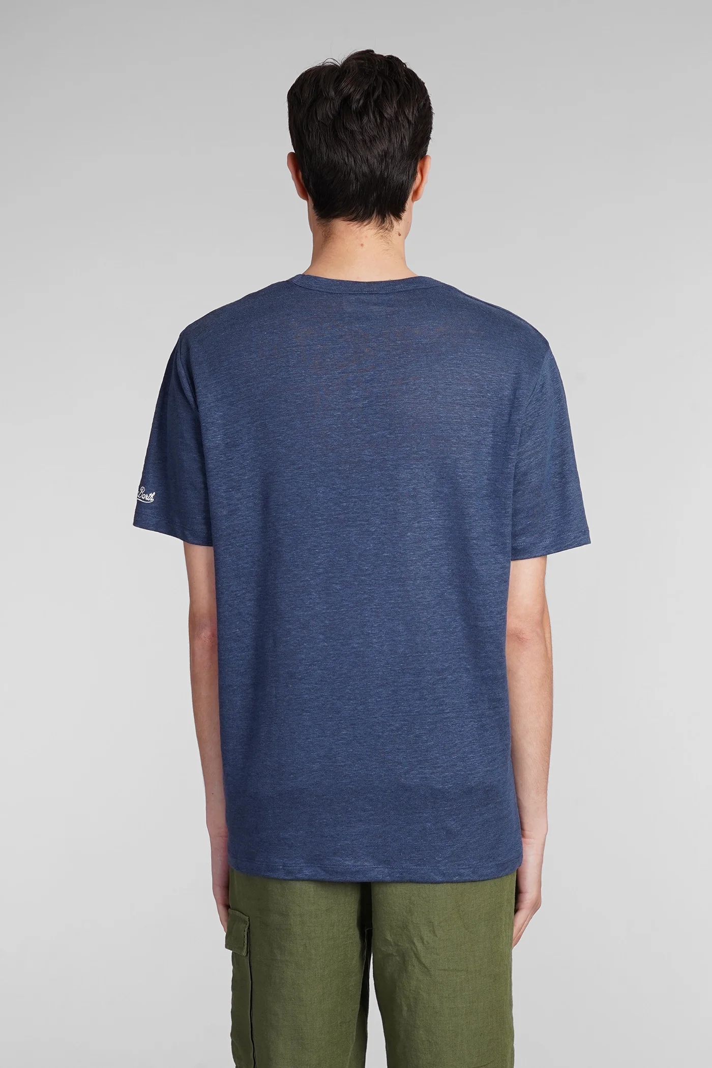 Ecstasea T-Shirt in blue linen - Image 3