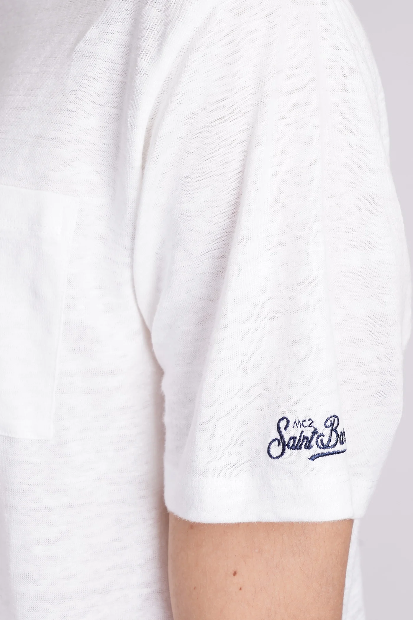 Ecstasea T-Shirt in white linen - Image 5