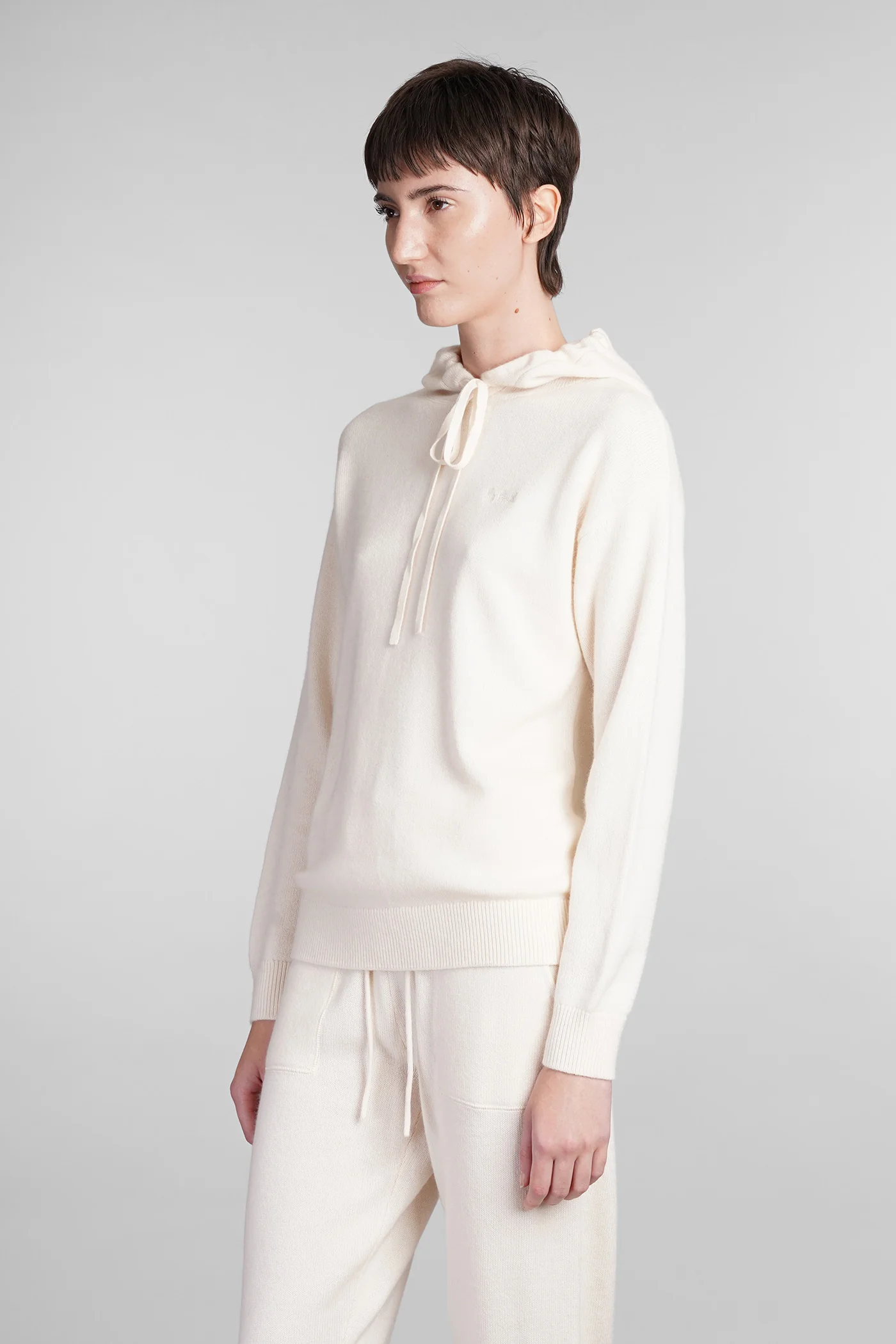 Elide Knitwear in beige wool - Image 4